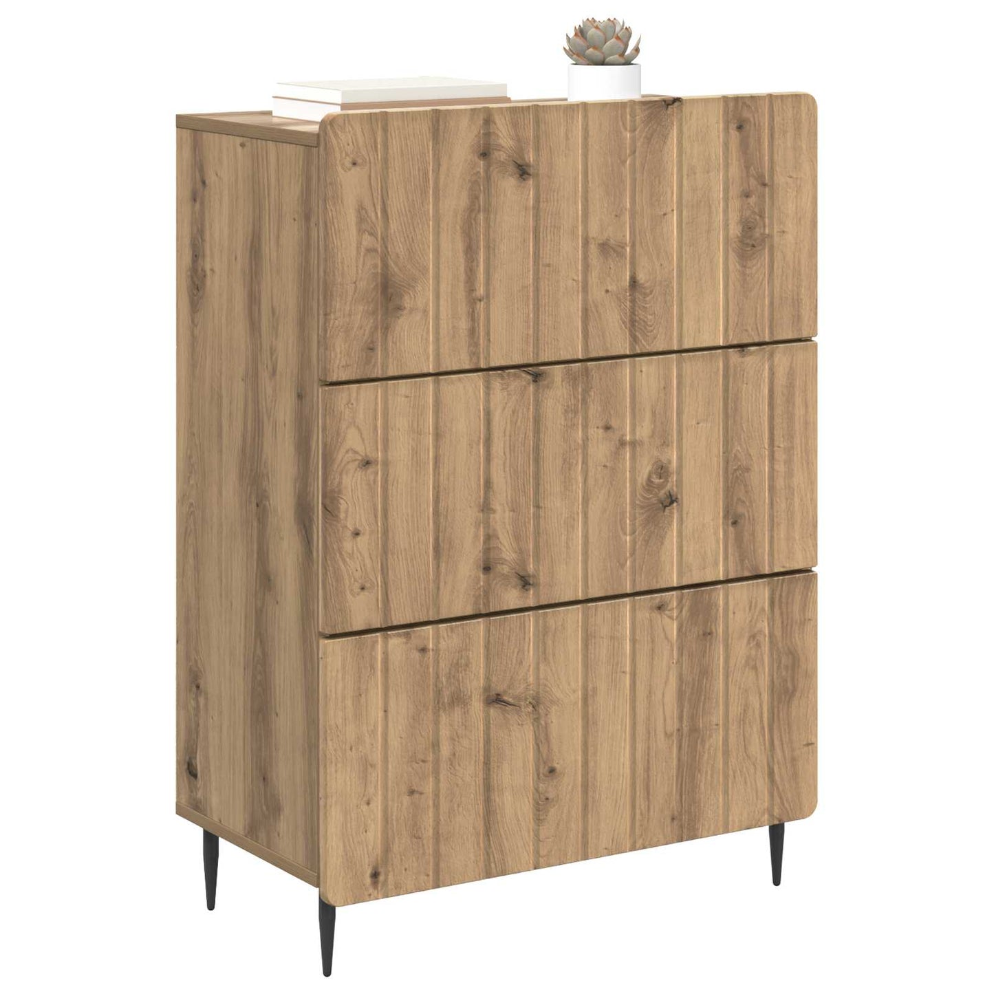 Schubladenschrank 66 x 34,5 x 92 cm Holzwerkstoff Artisan-Eiche
