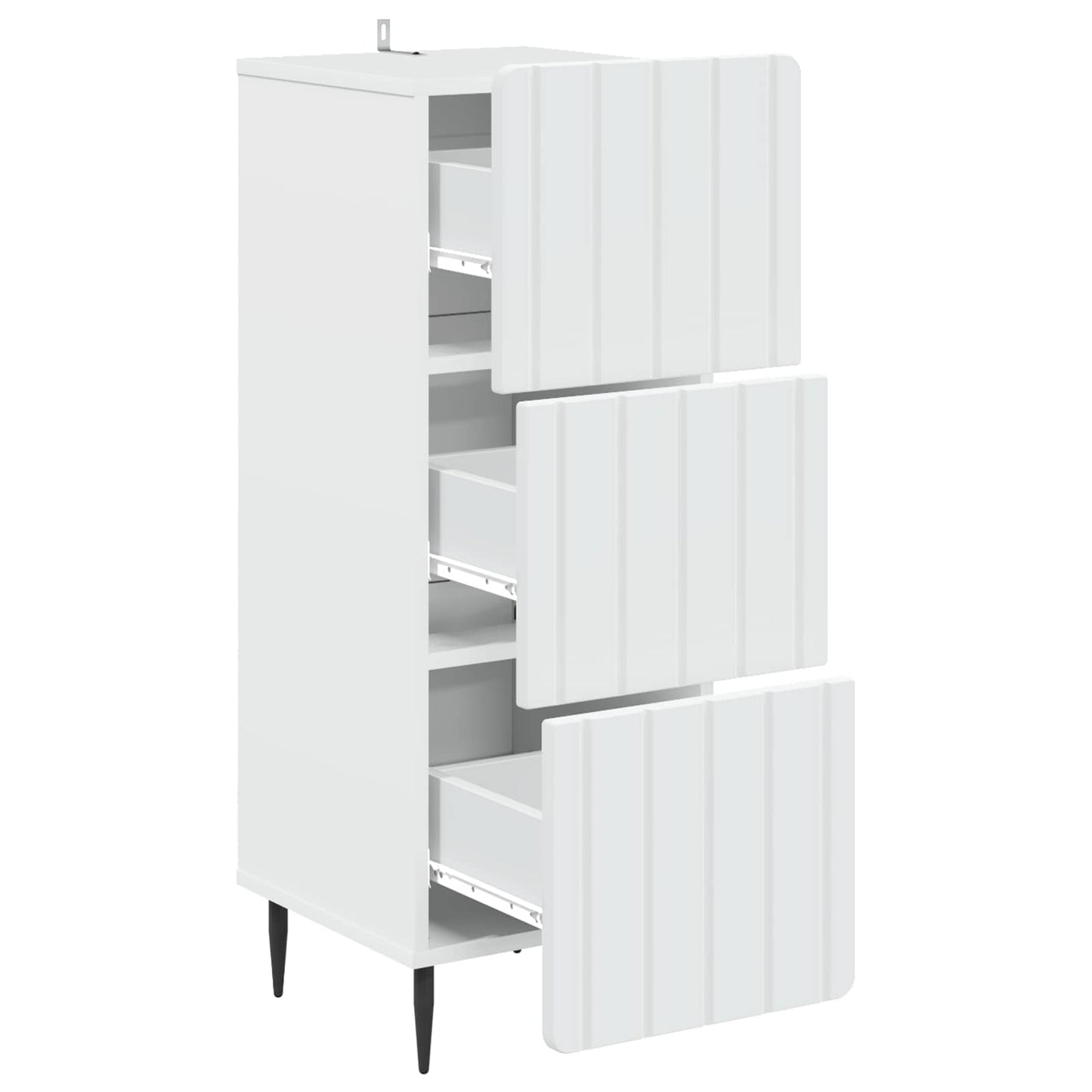 Schubladenschrank Weiß 33 x 34,5 x 92 cm Holzwerkstoff