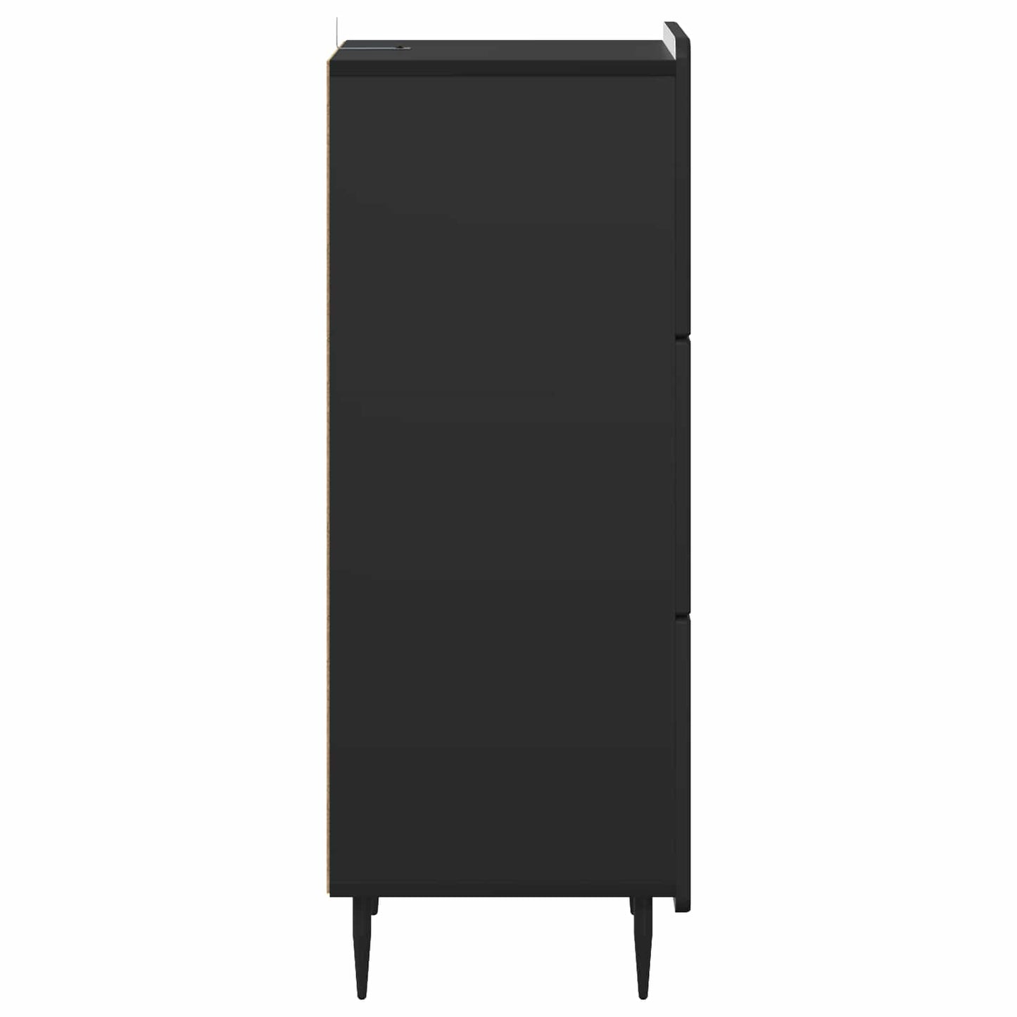 Schubladenschrank 33 x 34,5 x 92 cm Holzwerkstoff Schwarz