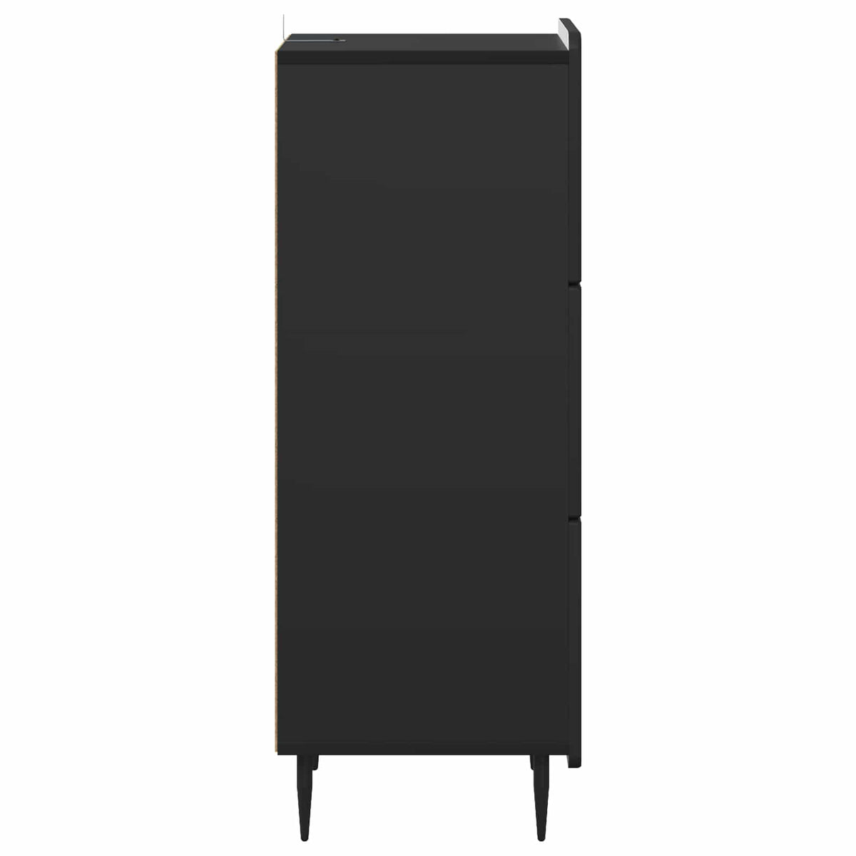 Schubladenschrank 33 x 34,5 x 92 cm Holzwerkstoff Schwarz
