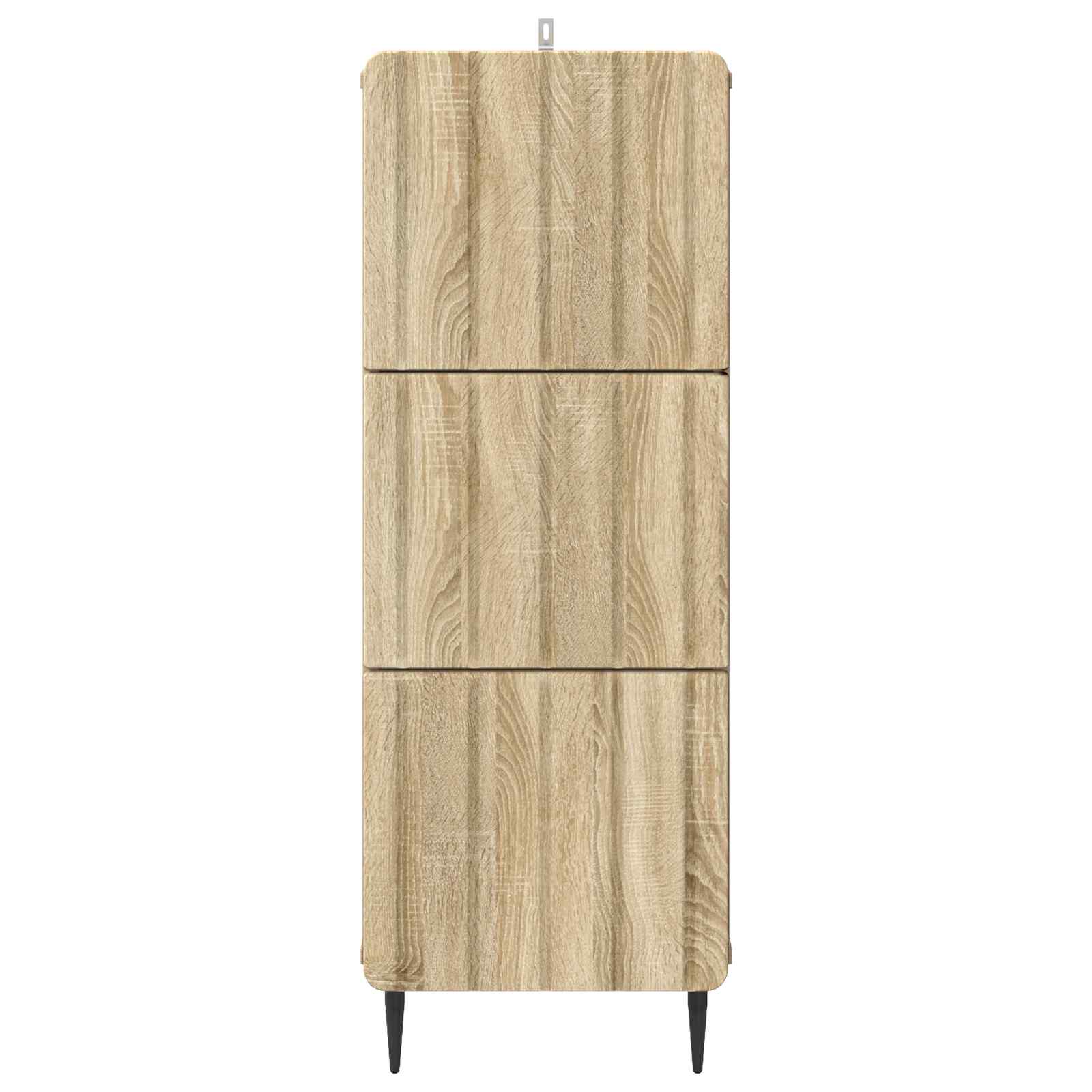 Schubladenschrank 33 x 34,5 x 92 cm Holzwerkstoff Sonoma-Eiche