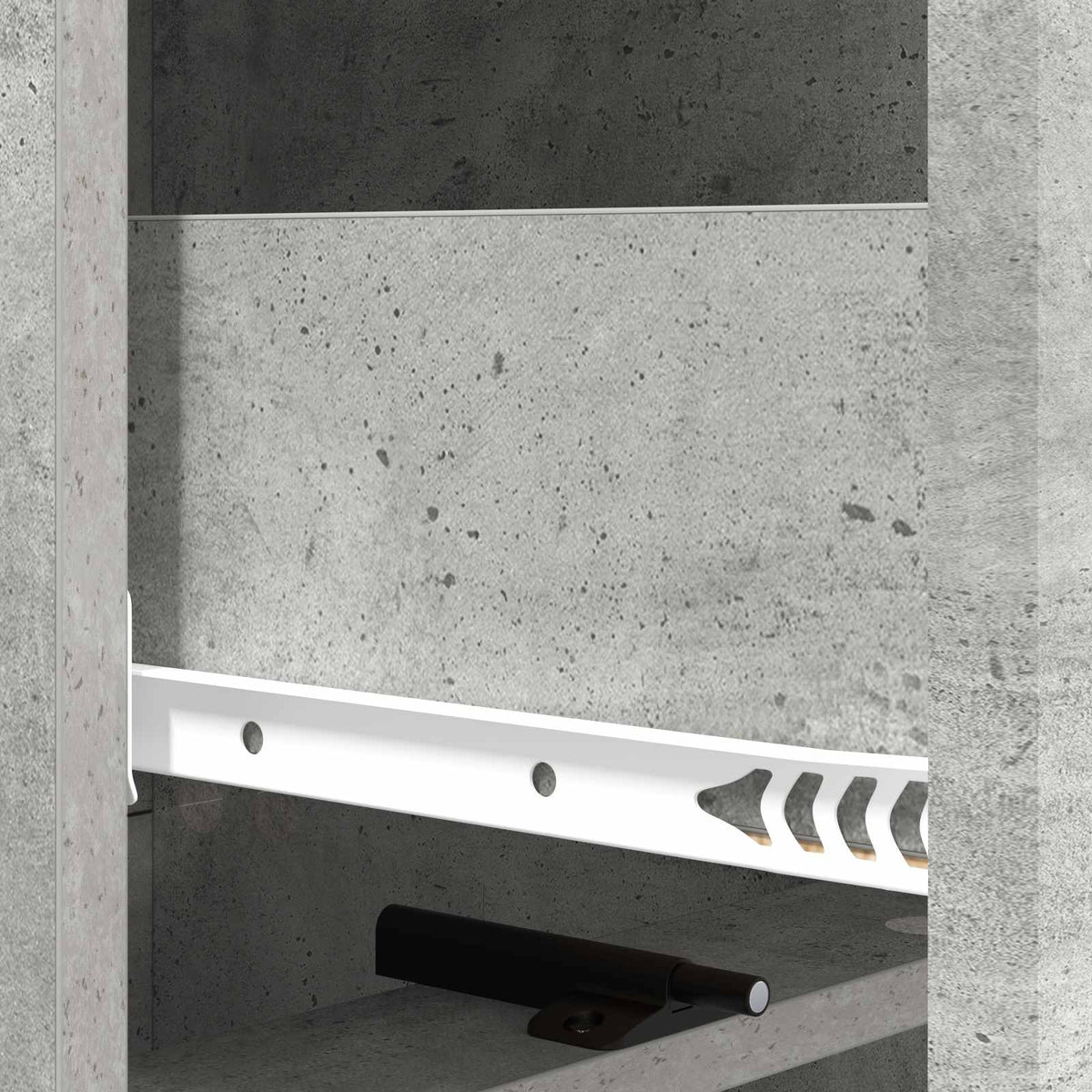 Schubladenschrank 33 x 34,5 x 92 cm Holzwerkstoff Betongrau