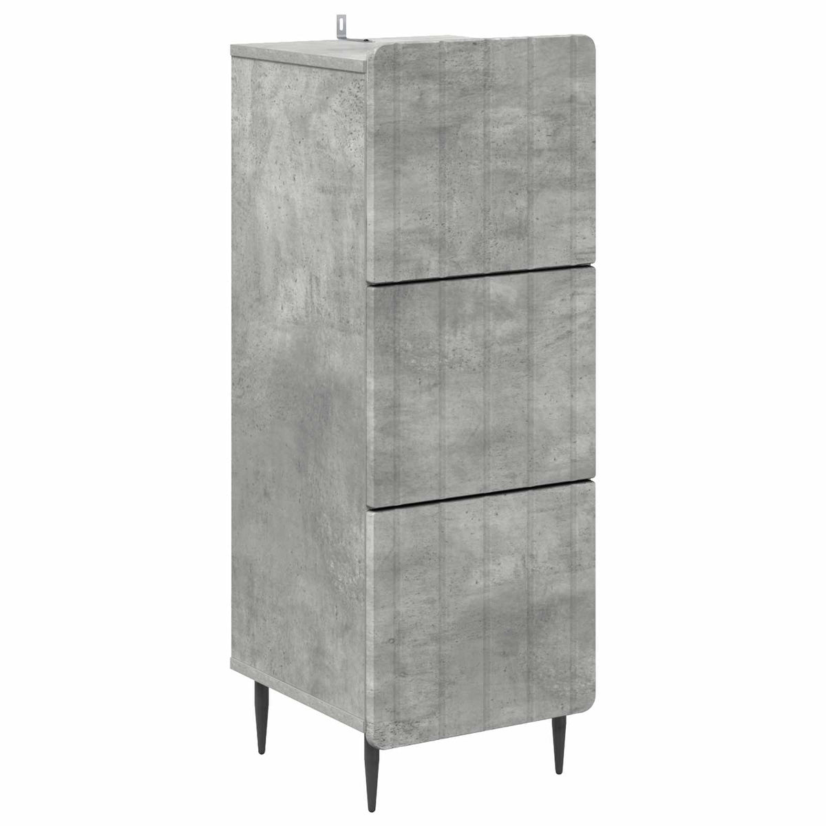 Schubladenschrank 33 x 34,5 x 92 cm Holzwerkstoff Betongrau