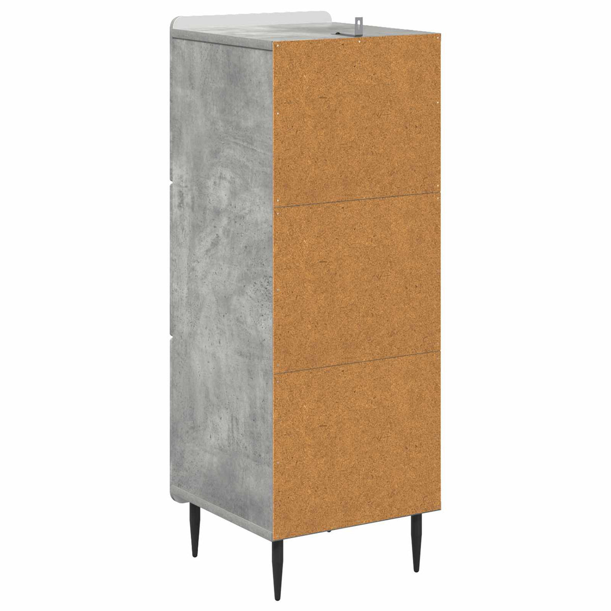 Schubladenschrank 33 x 34,5 x 92 cm Holzwerkstoff Betongrau
