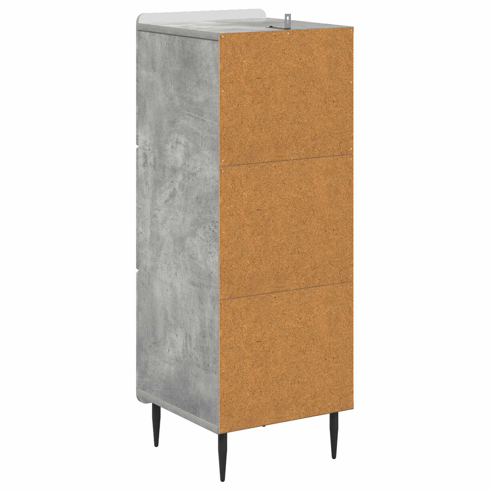 Schubladenschrank 33 x 34,5 x 92 cm Holzwerkstoff Betongrau