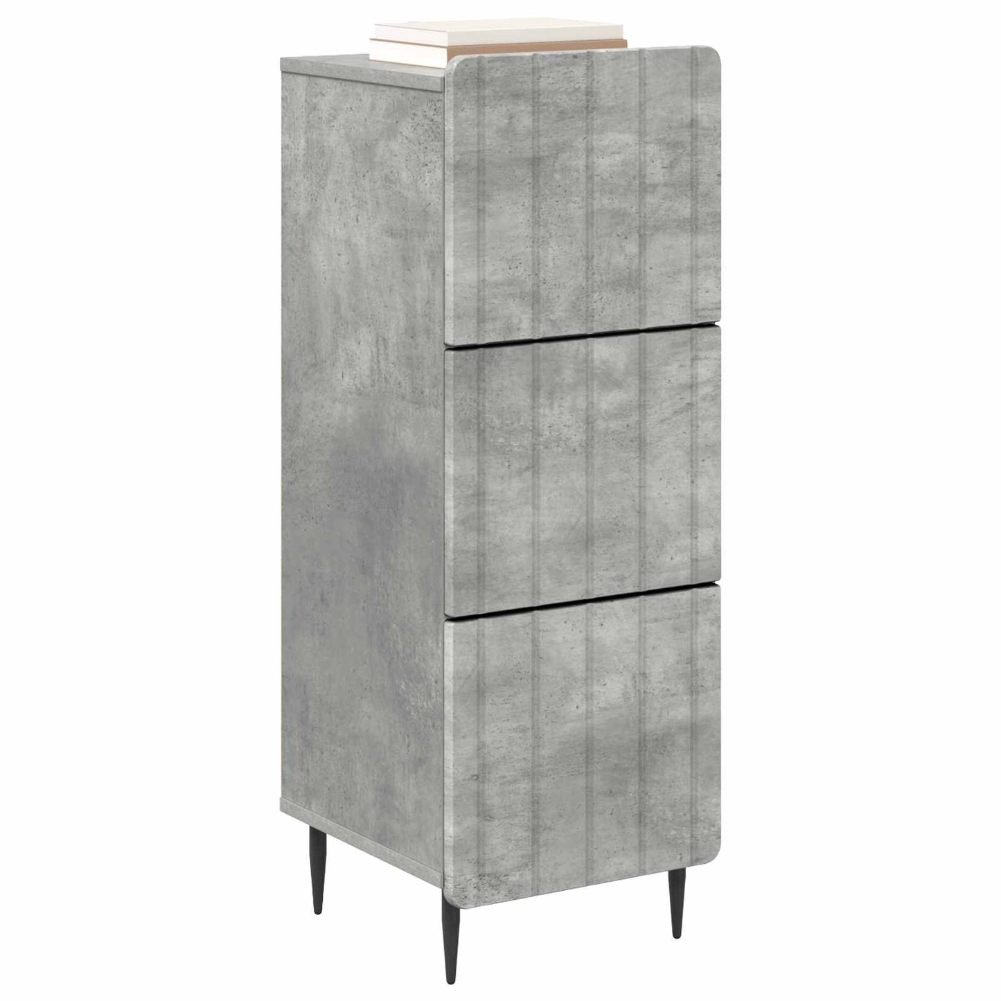 Schubladenschrank 33 x 34,5 x 92 cm Holzwerkstoff Betongrau