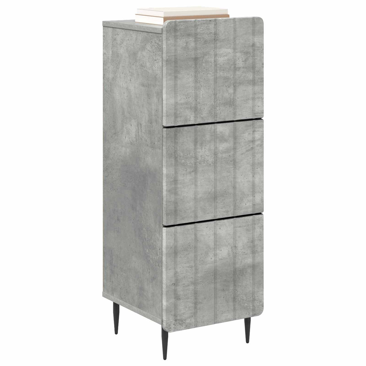 Schubladenschrank 33 x 34,5 x 92 cm Holzwerkstoff Betongrau