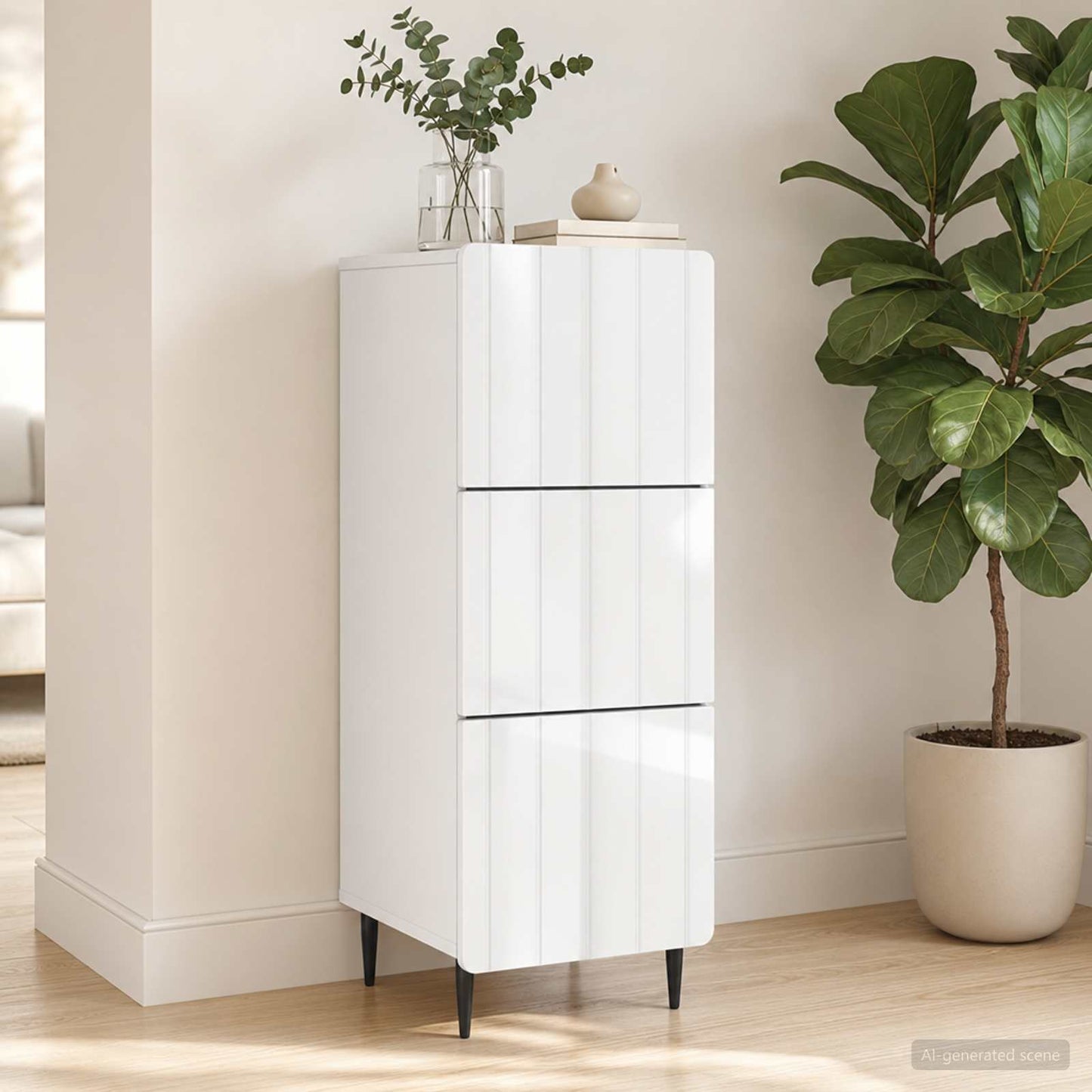 Schubladenschrank 33 x 34,5 x 92 cm Holzwerkstoff