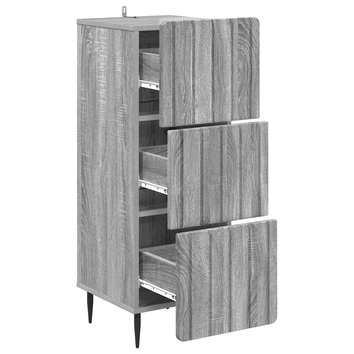 Schubladenschrank 33 x 34,5 x 92 cm Holzwerkstoff Sonoma-Grau