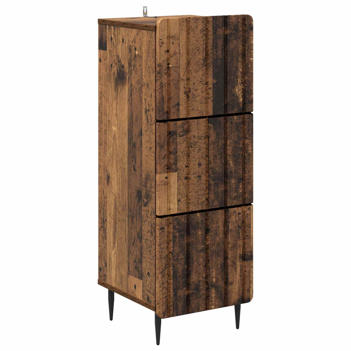 Schubladenschrank 33 x 34,5 x 92 cm Holzwerkstoff Altholz