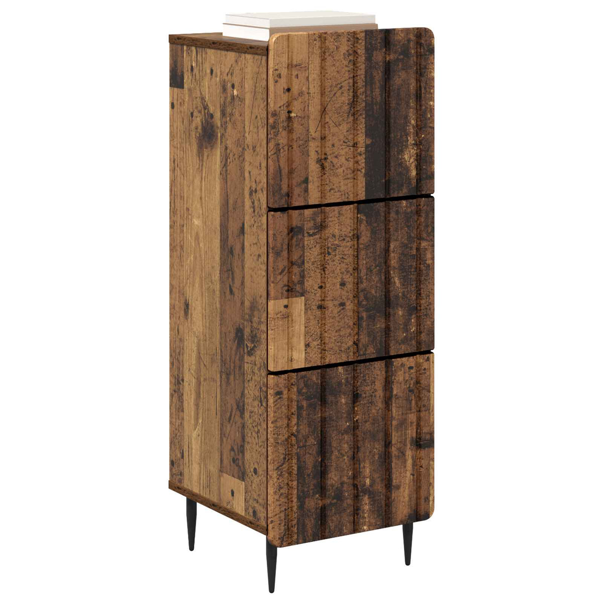 Schubladenschrank 33 x 34,5 x 92 cm Holzwerkstoff Altholz
