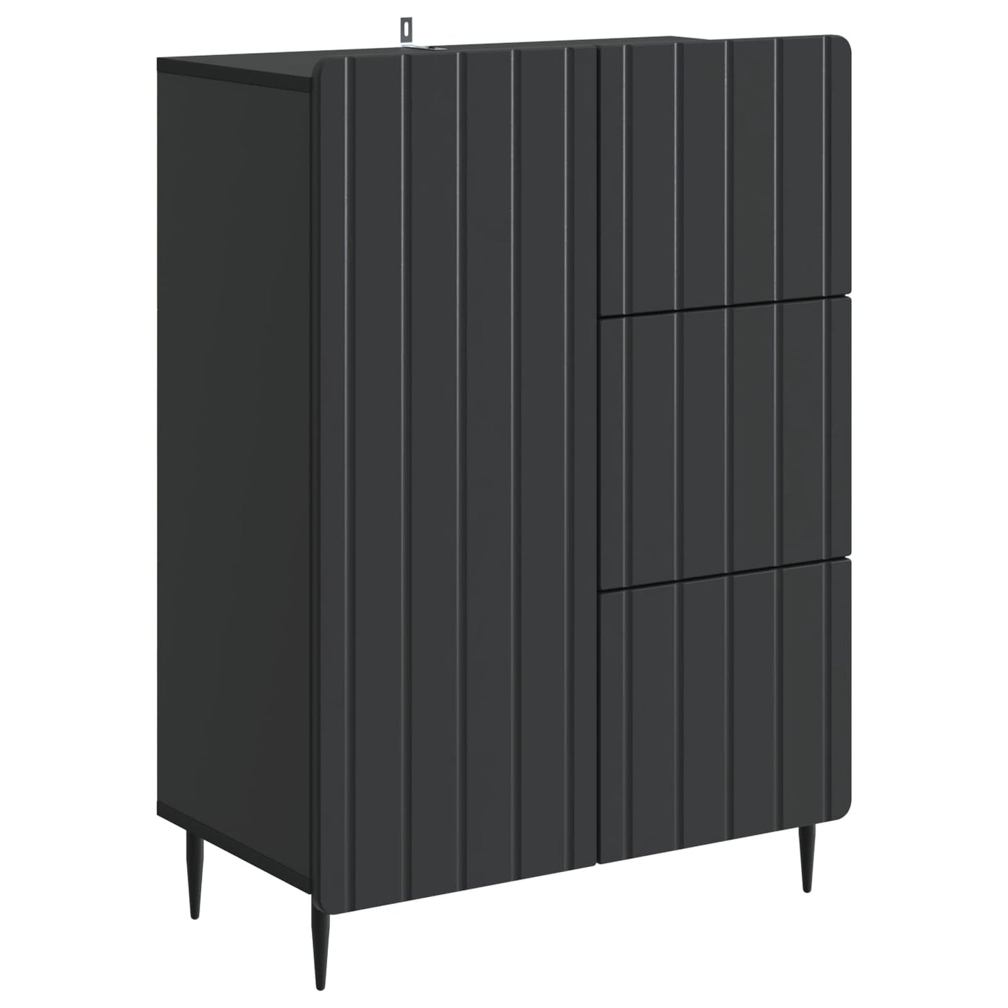 Sideboard Schwarz 66 x 34,5 x 91,5 cm Holzwerkstoff