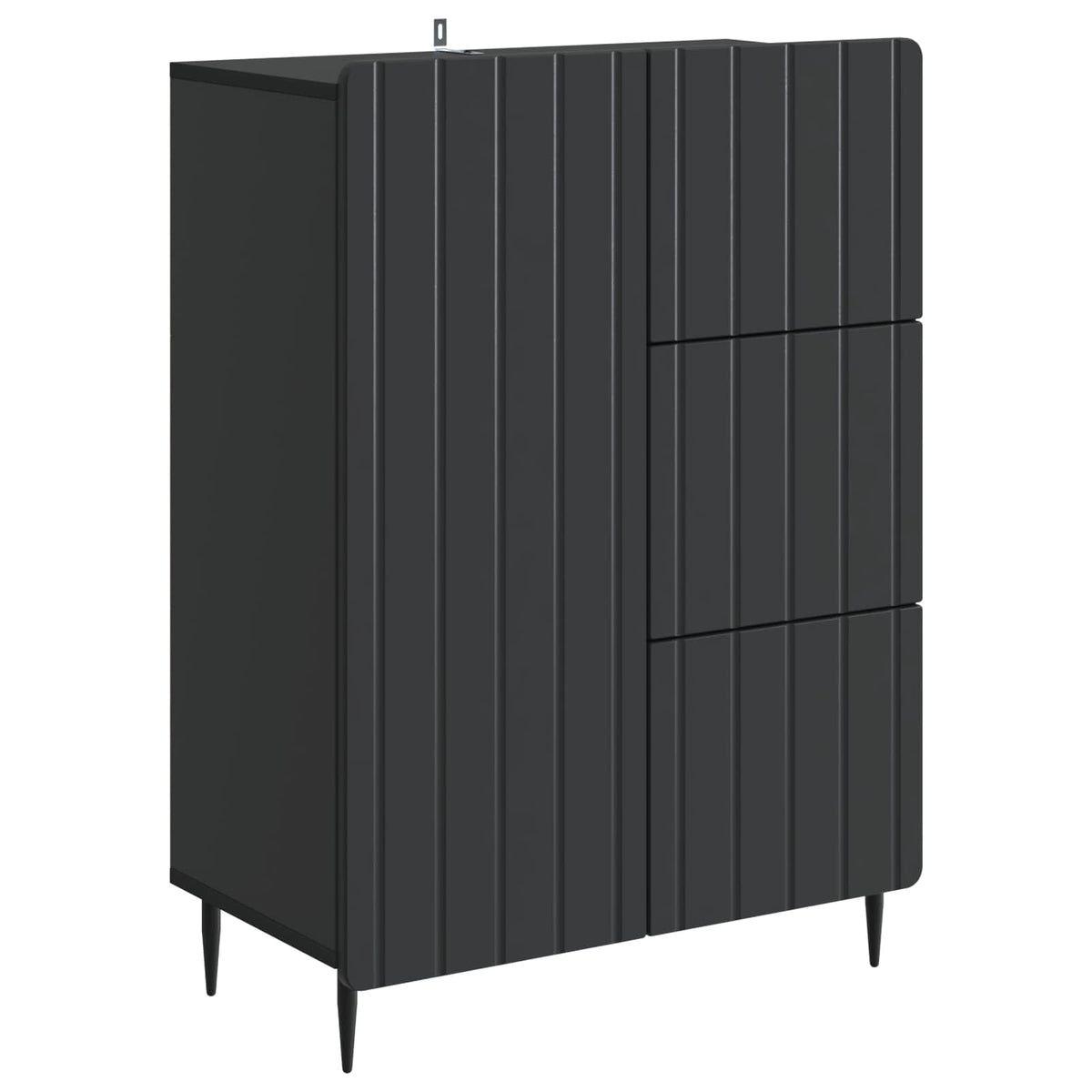 Sideboard Schwarz 66 x 34,5 x 91,5 cm Holzwerkstoff