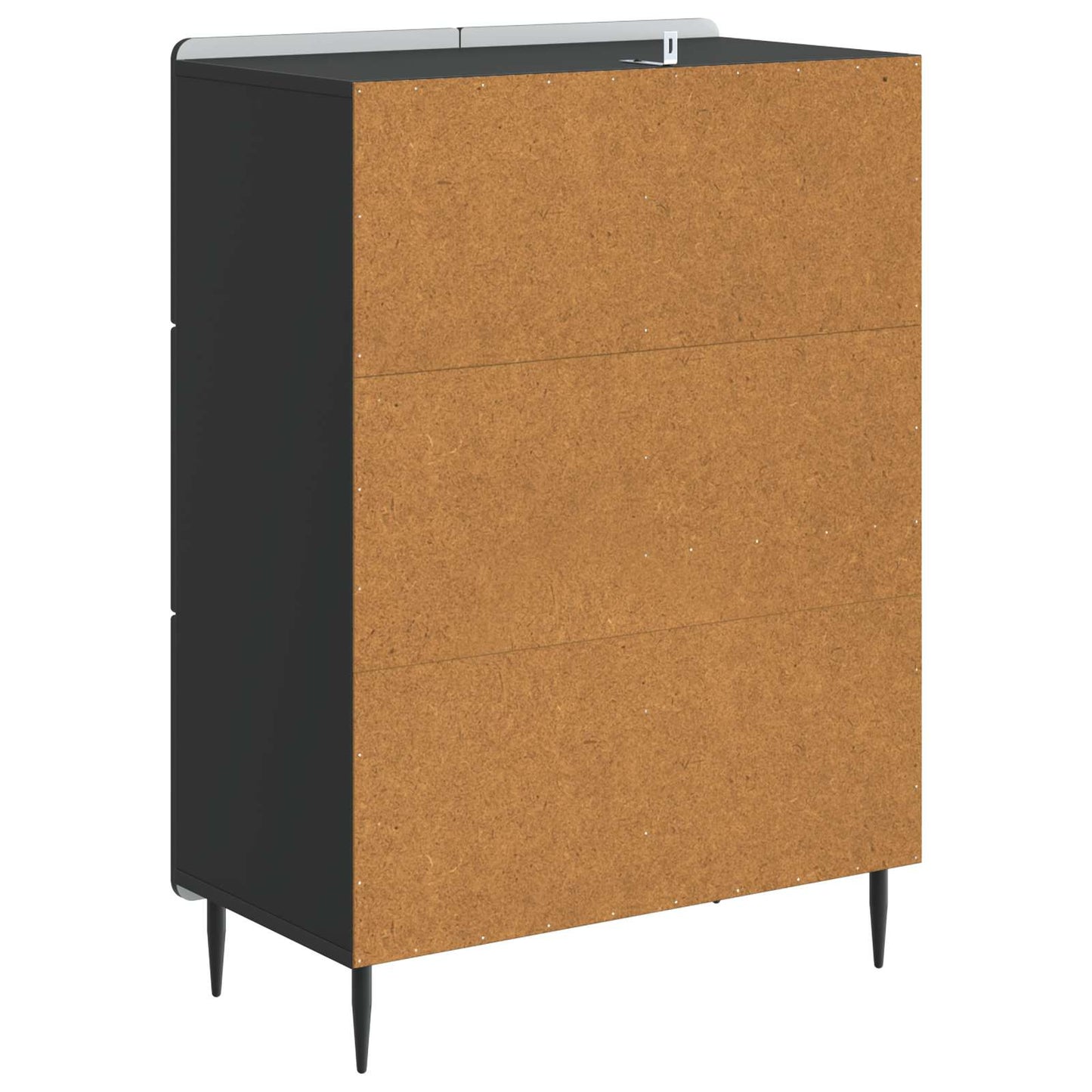 Sideboard Schwarz 66 x 34,5 x 91,5 cm Holzwerkstoff