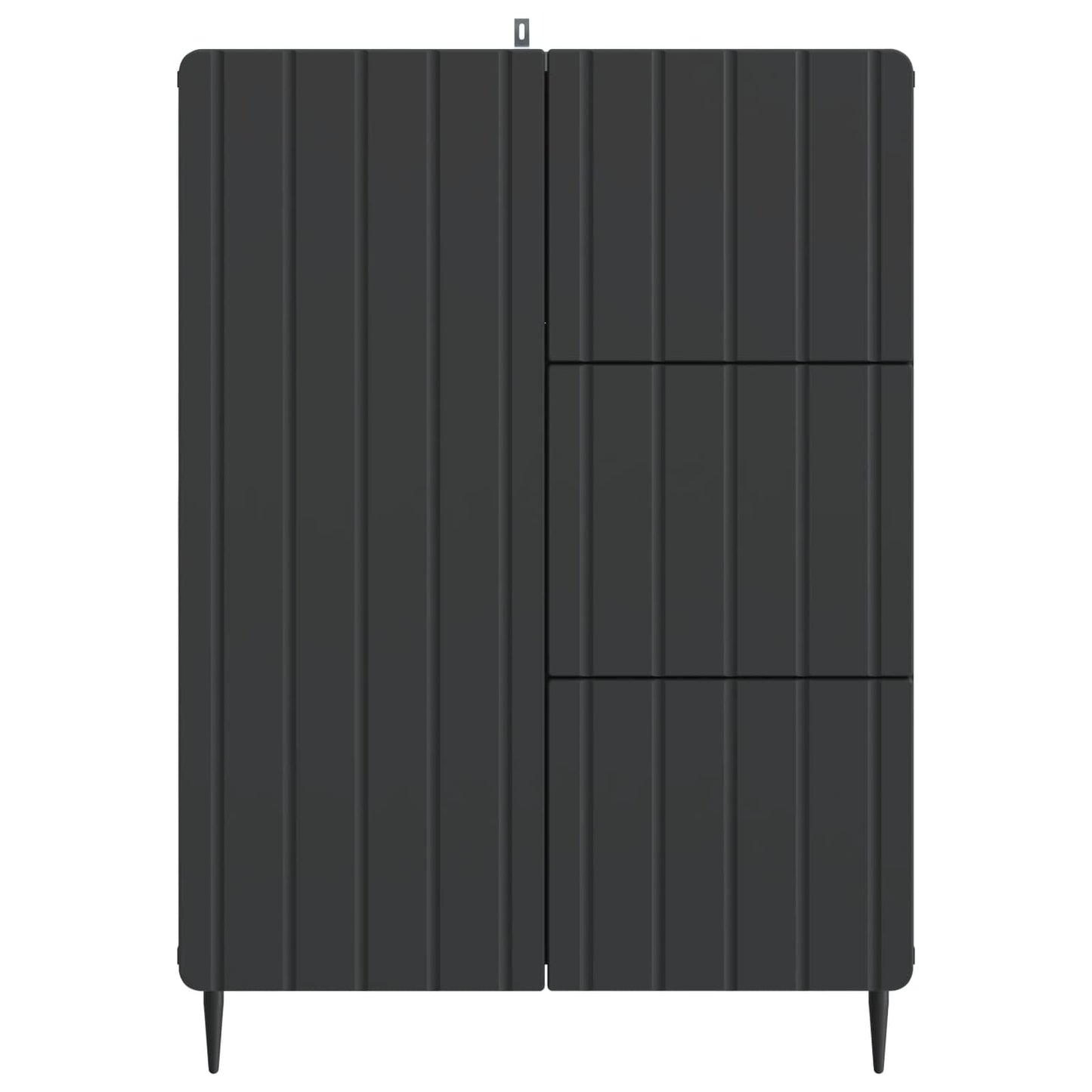 Sideboard Schwarz 66 x 34,5 x 91,5 cm Holzwerkstoff
