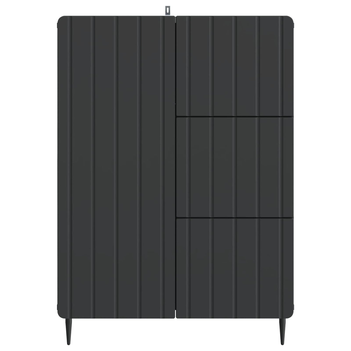 Sideboard Schwarz 66 x 34,5 x 91,5 cm Holzwerkstoff