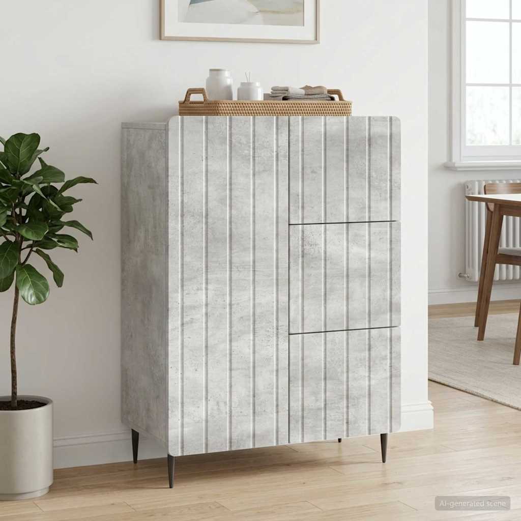 Sideboard Betongrau 66 x 34,5 x 91,5 cm Holzwerkstoff