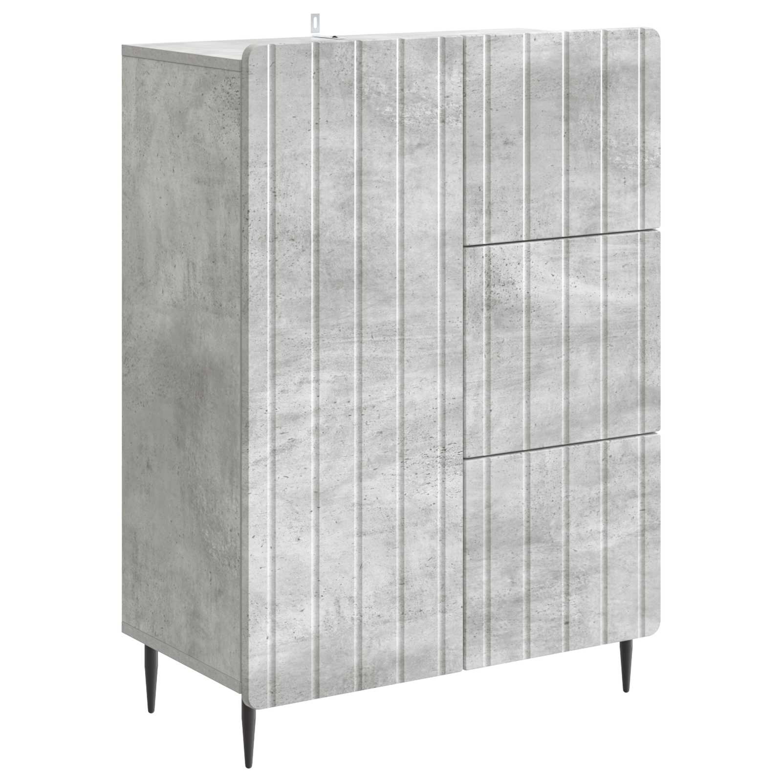 Sideboard Betongrau 66 x 34,5 x 91,5 cm Holzwerkstoff