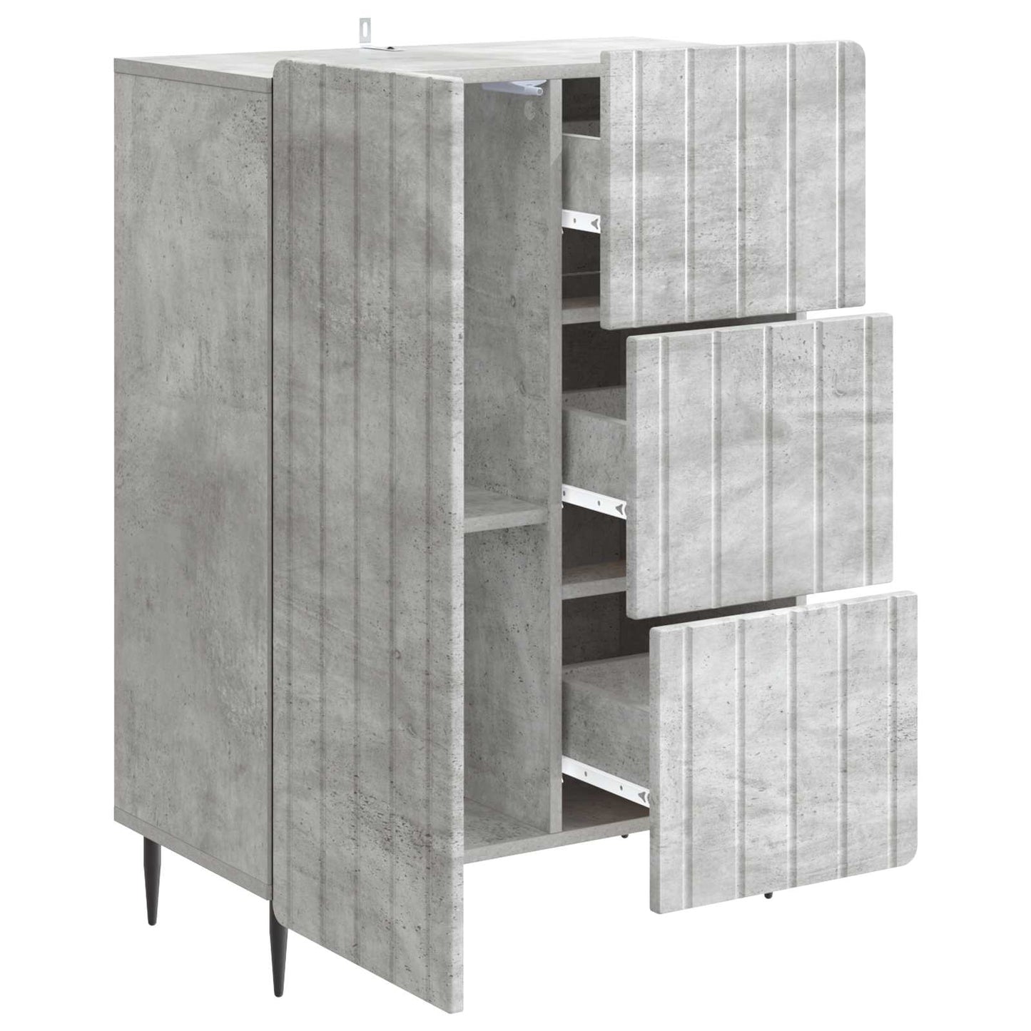 Sideboard Betongrau 66 x 34,5 x 91,5 cm Holzwerkstoff