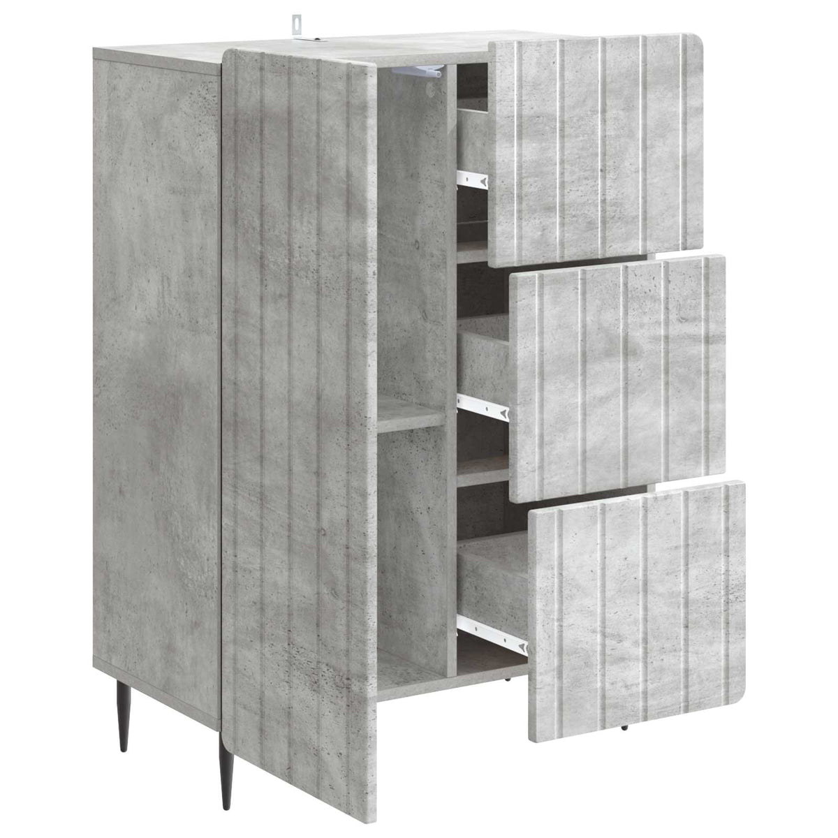 Sideboard Betongrau 66 x 34,5 x 91,5 cm Holzwerkstoff