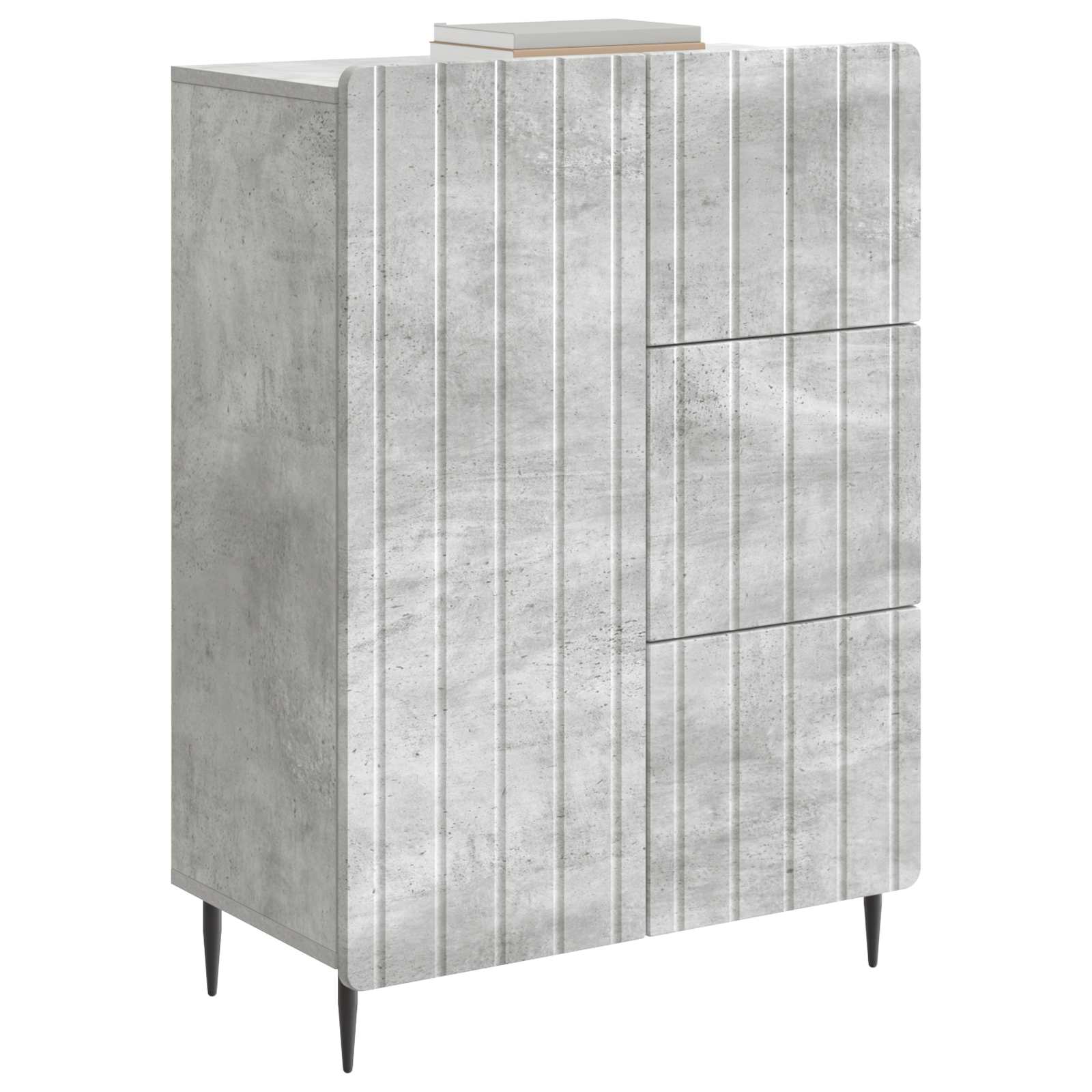 Sideboard Betongrau 66 x 34,5 x 91,5 cm Holzwerkstoff
