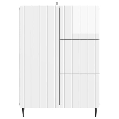 Sideboard Hochglanz Weiß 66 x 34,5 x 91,5 cm Holzwerkstoff