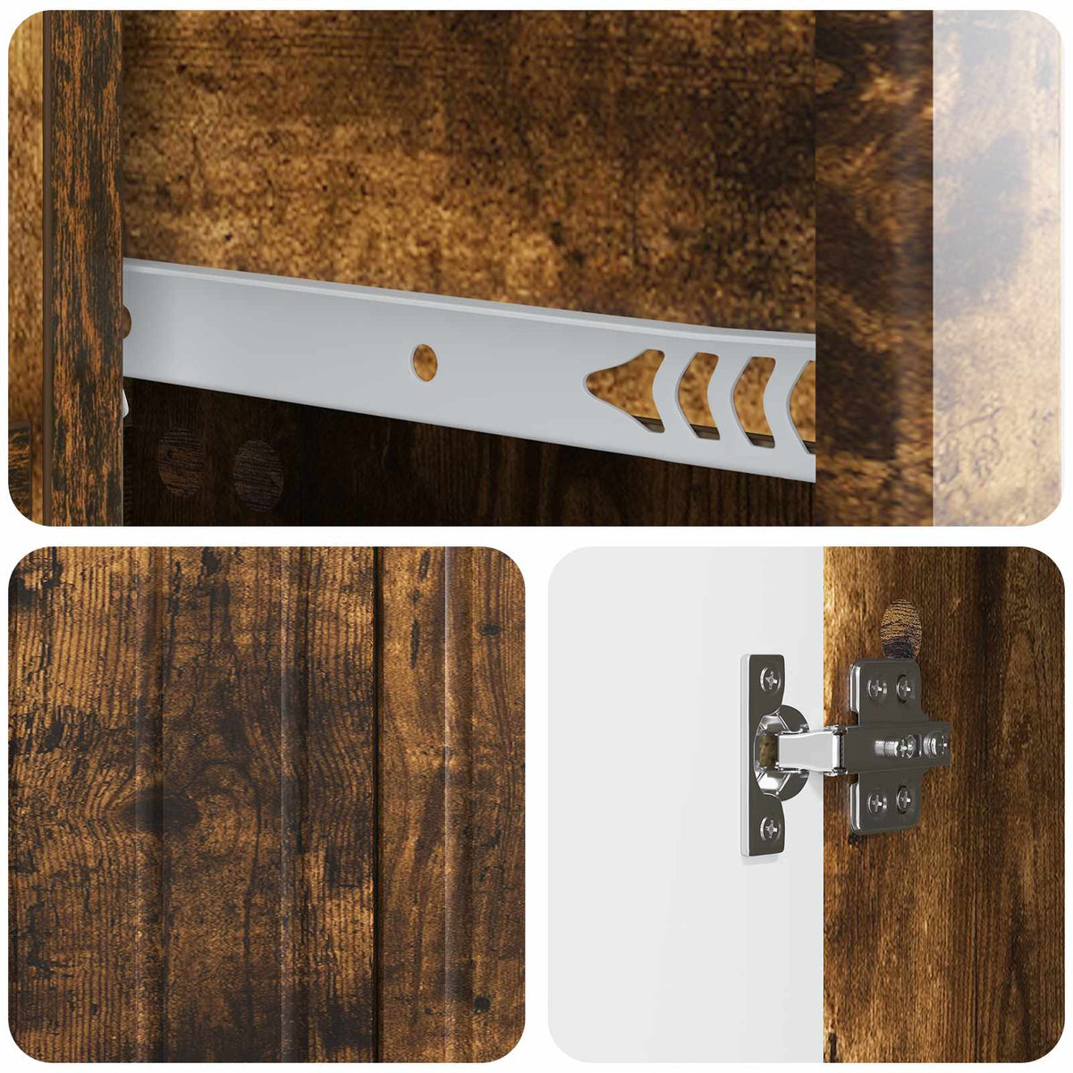 Sideboard Räuchereiche 66 x 34,5 x 91,5 cm Holzwerkstoff
