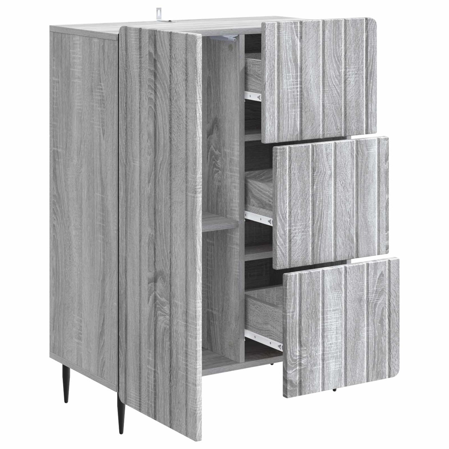 Sideboard Sonoma-Grau 66 x 34,5 x 91,5 cm Holzwerkstoff