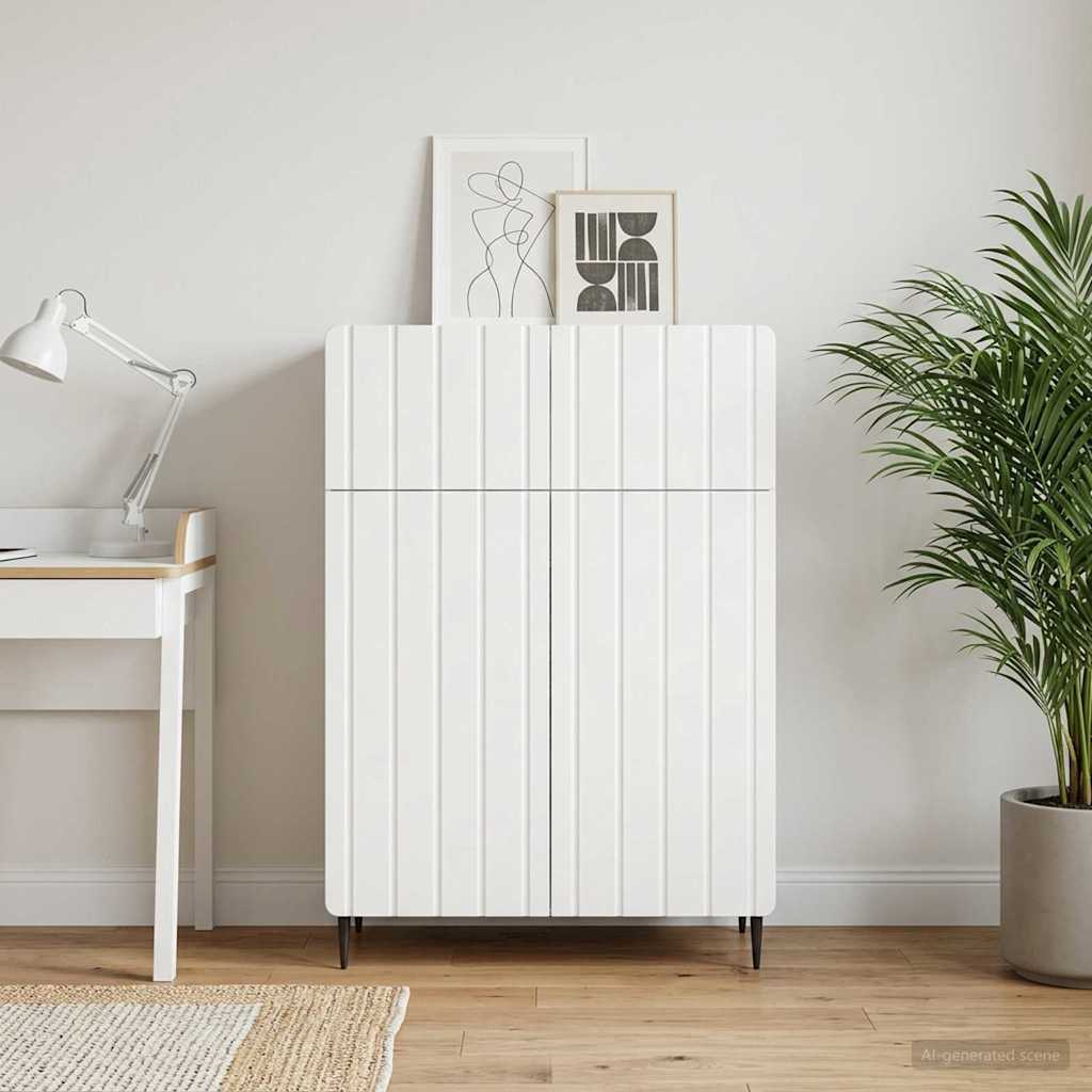 Sideboard Weiß 66 x 34,5 x 92 cm Holzwerkstoff