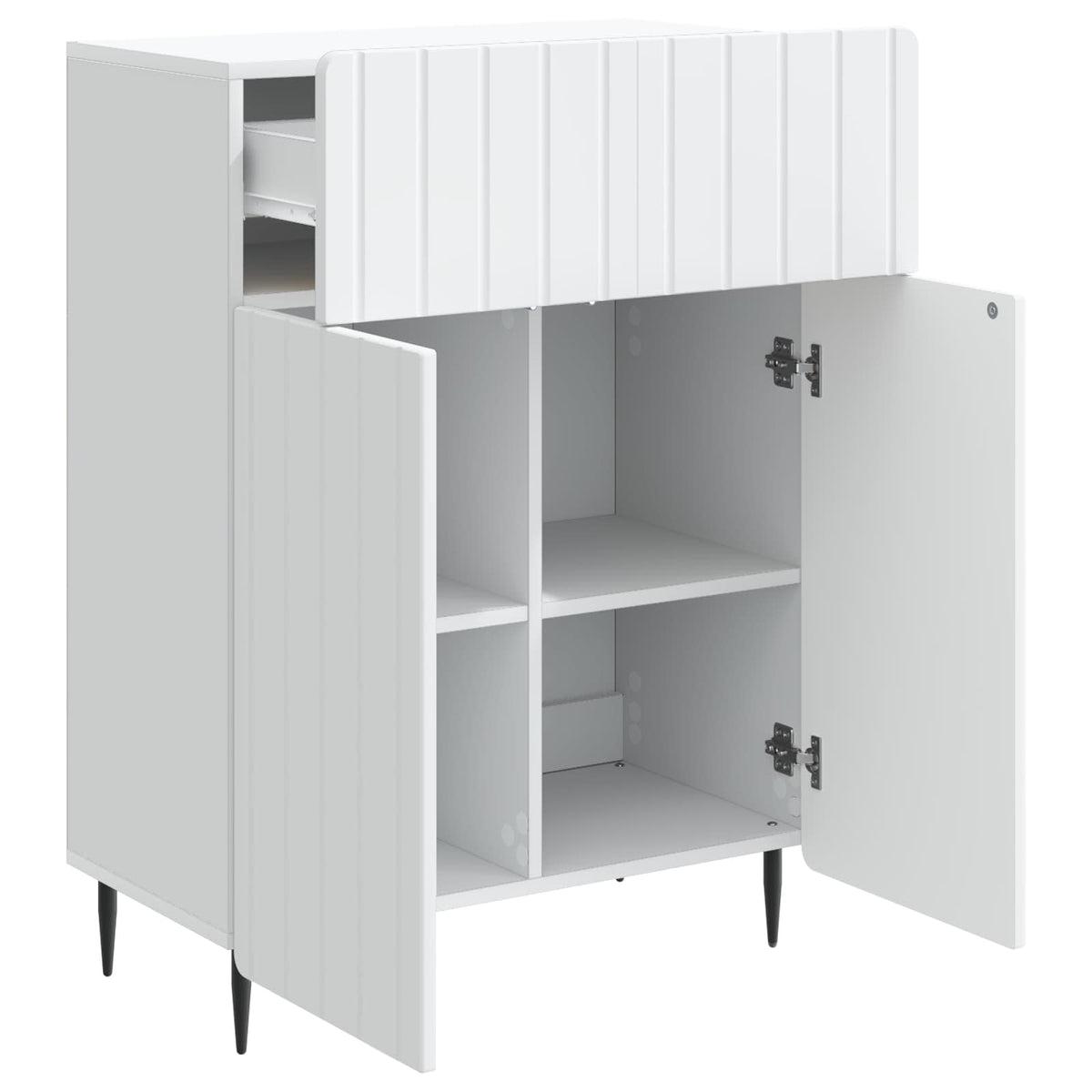 Sideboard Weiß 66 x 34,5 x 92 cm Holzwerkstoff