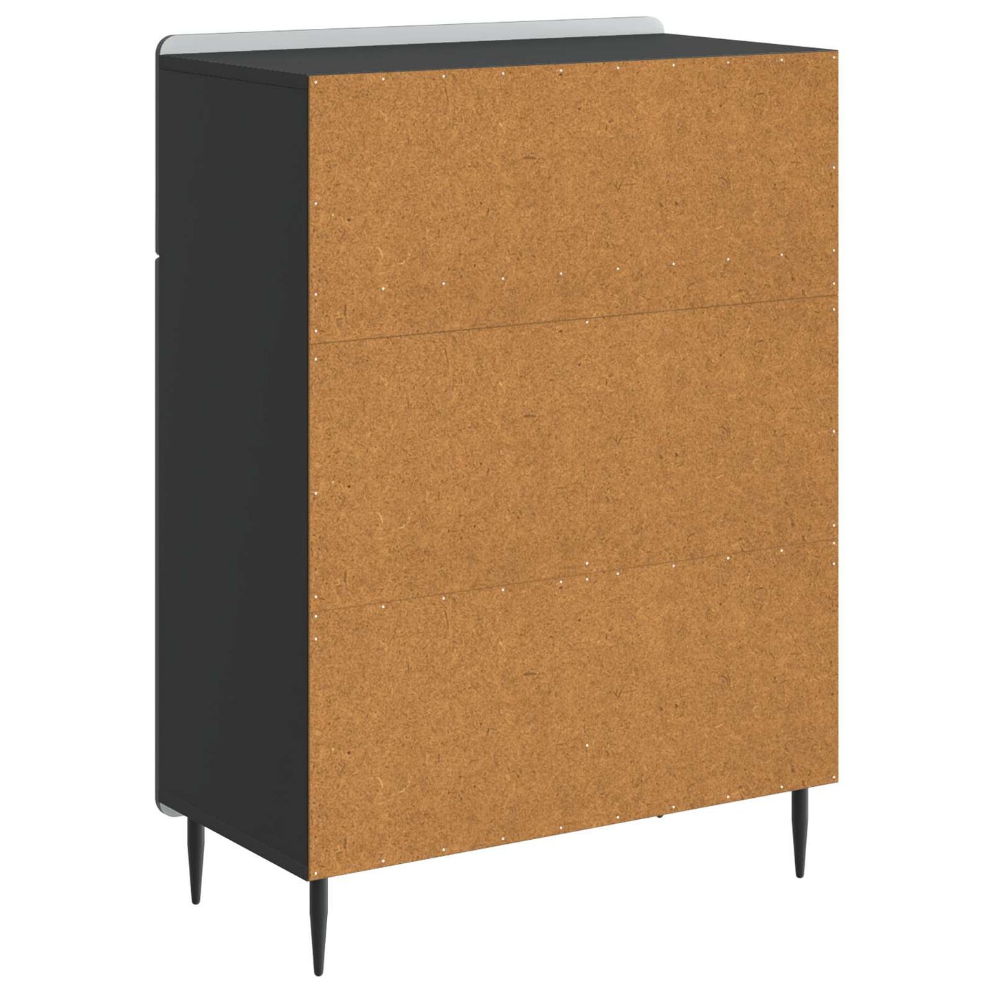 Sideboard Schwarz 66 x 34,5 x 92 cm Holzwerkstoff