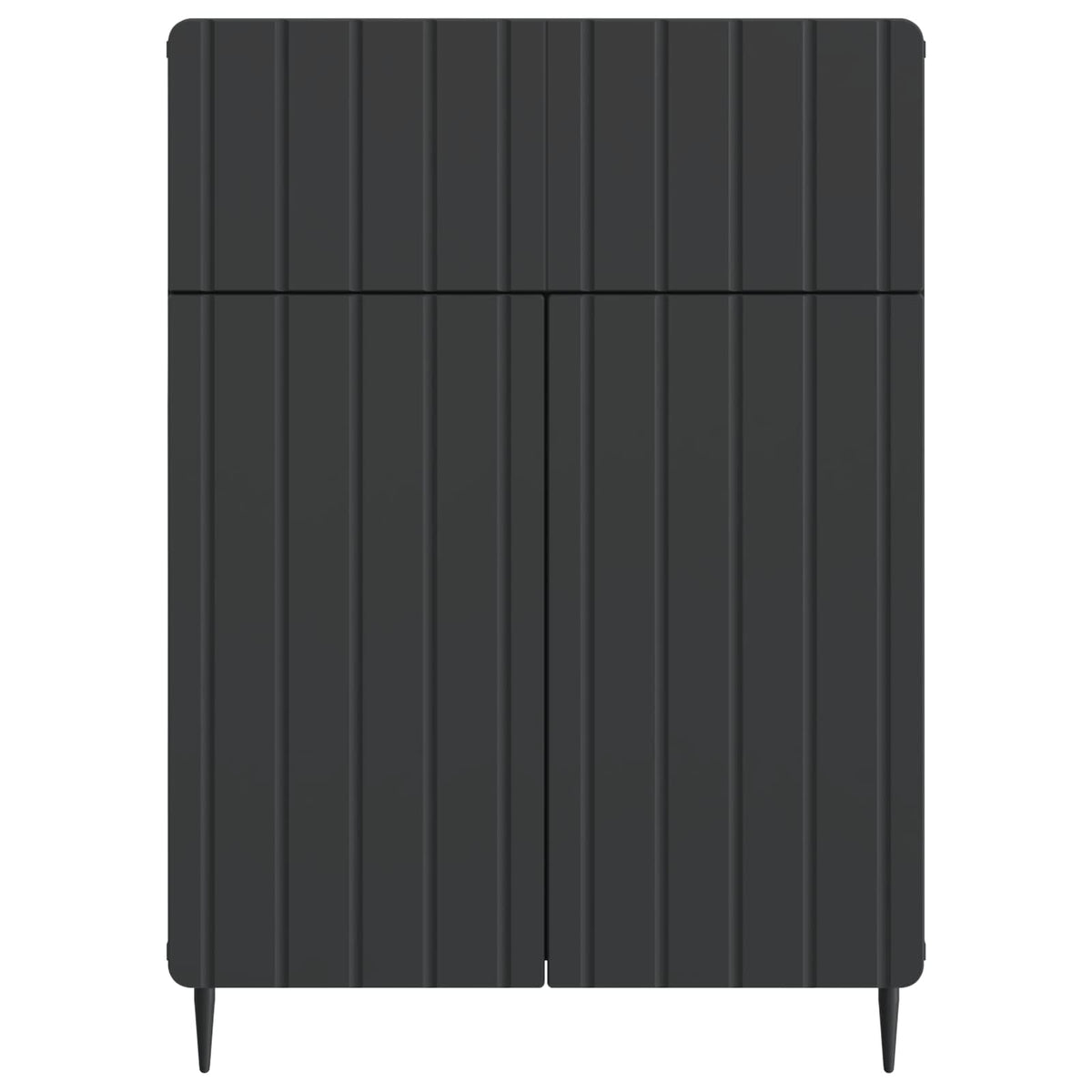 Sideboard Schwarz 66 x 34,5 x 92 cm Holzwerkstoff