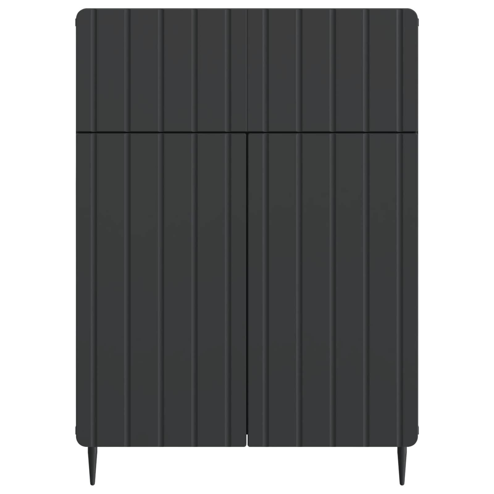 Sideboard Schwarz 66 x 34,5 x 92 cm Holzwerkstoff
