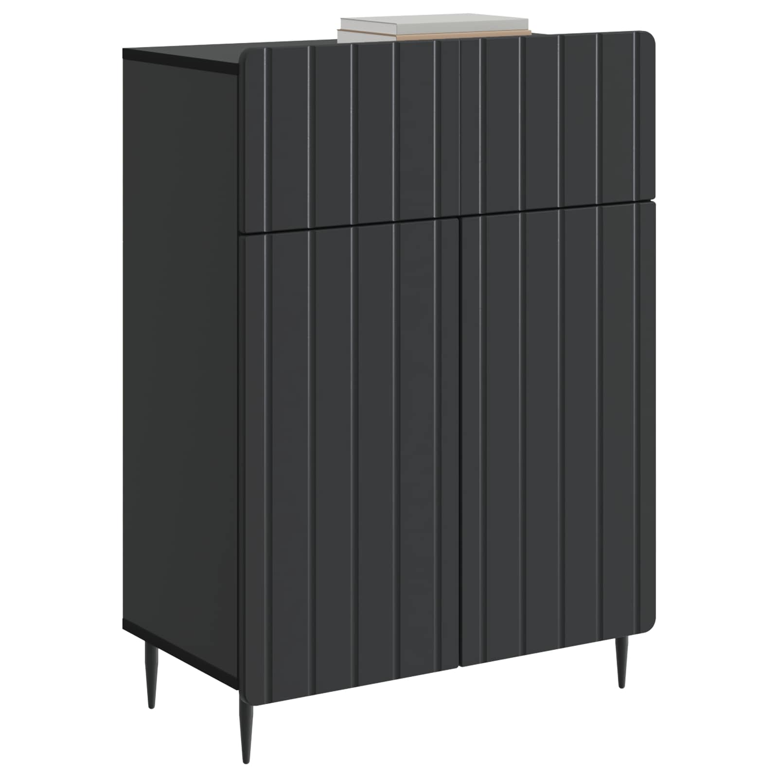 Sideboard Schwarz 66 x 34,5 x 92 cm Holzwerkstoff