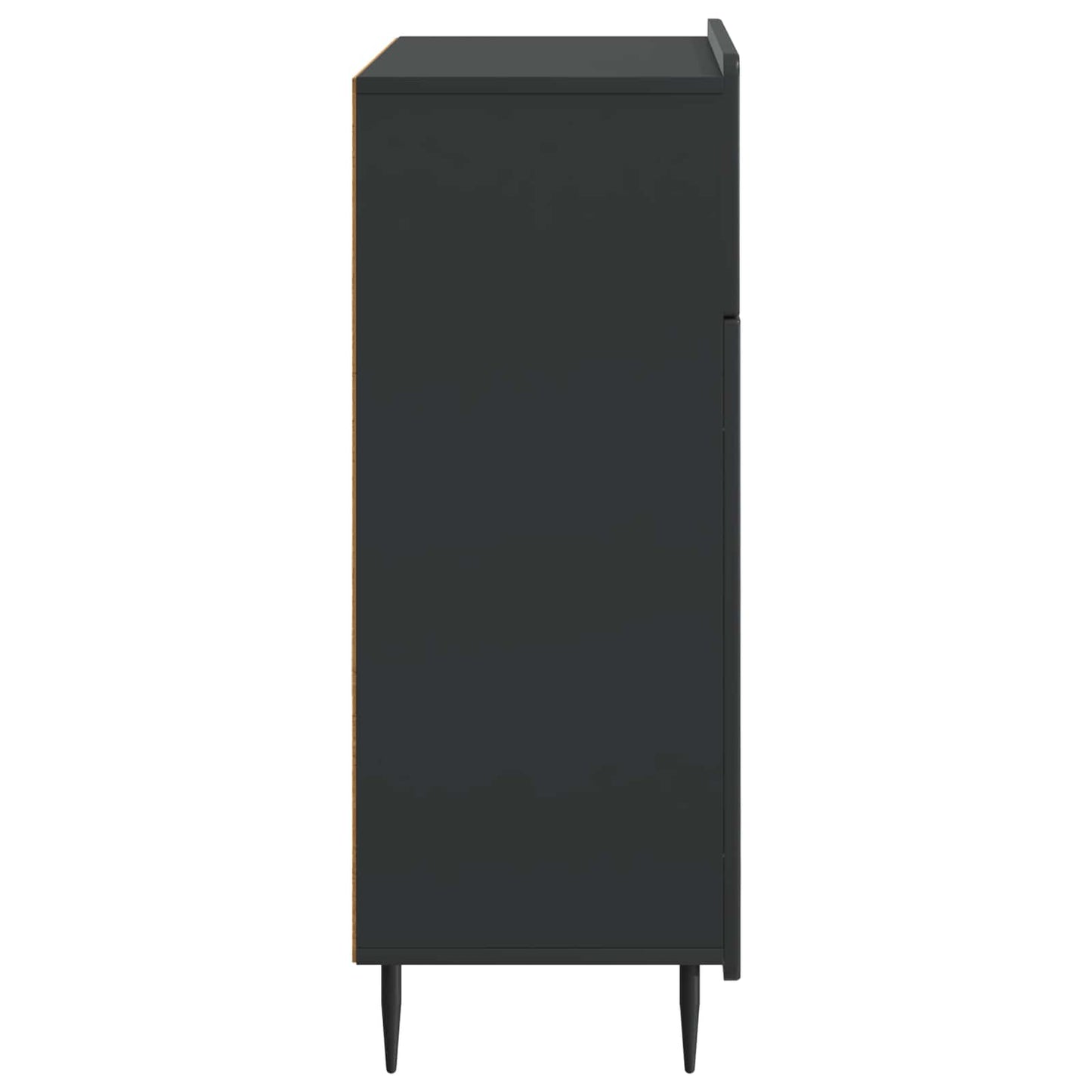Sideboard Schwarz 66 x 34,5 x 92 cm Holzwerkstoff