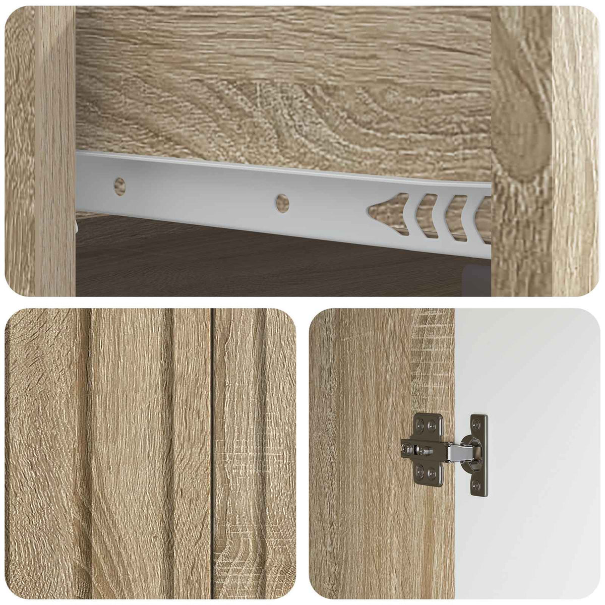 Sideboard Sonoma-Eiche 66 x 34,5 x 92 cm Holzwerkstoff