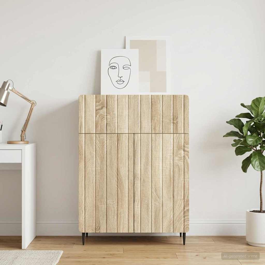 Sideboard Sonoma-Eiche 66 x 34,5 x 92 cm Holzwerkstoff