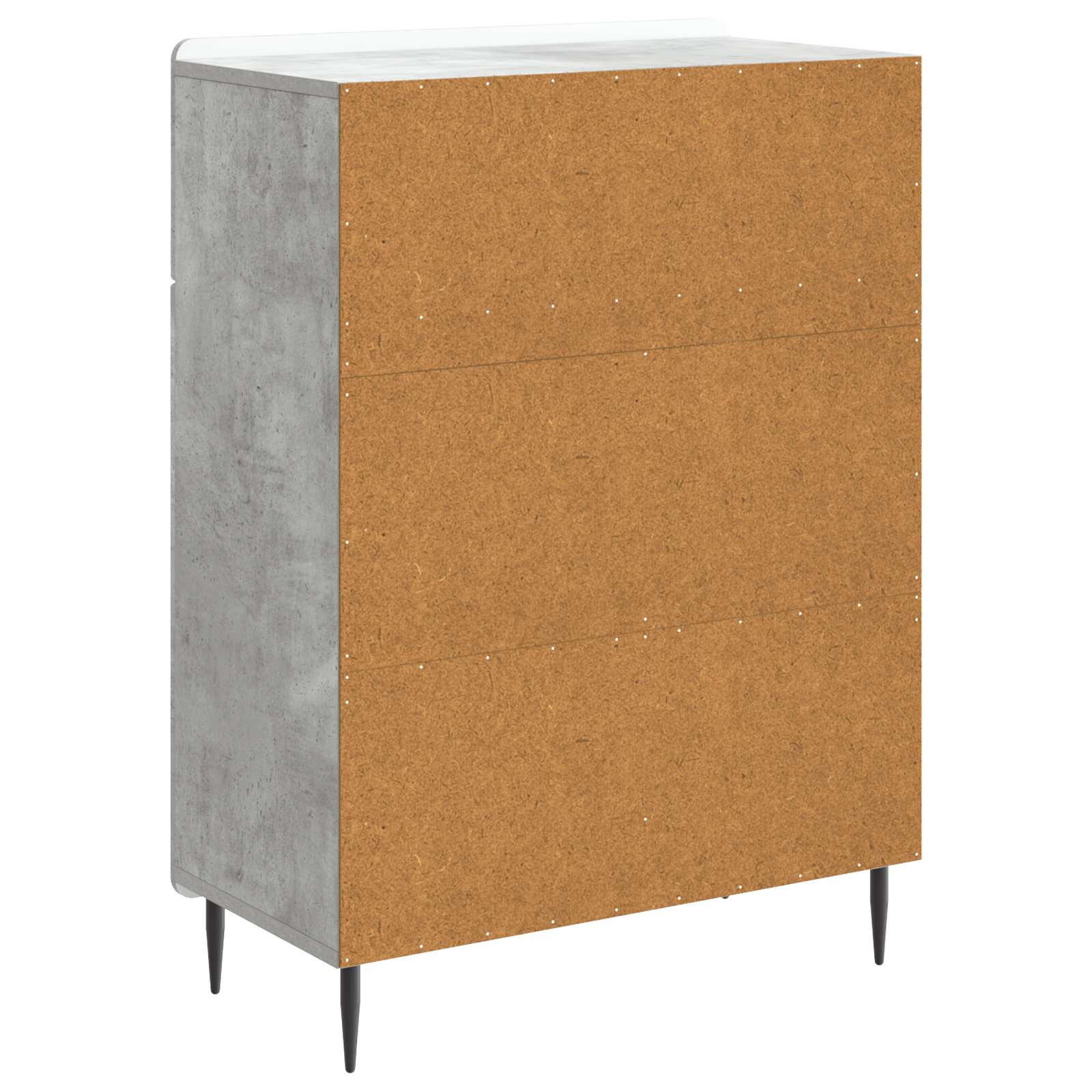 Sideboard Betongrau 66 x 34,5 x 92 cm Holzwerkstoff