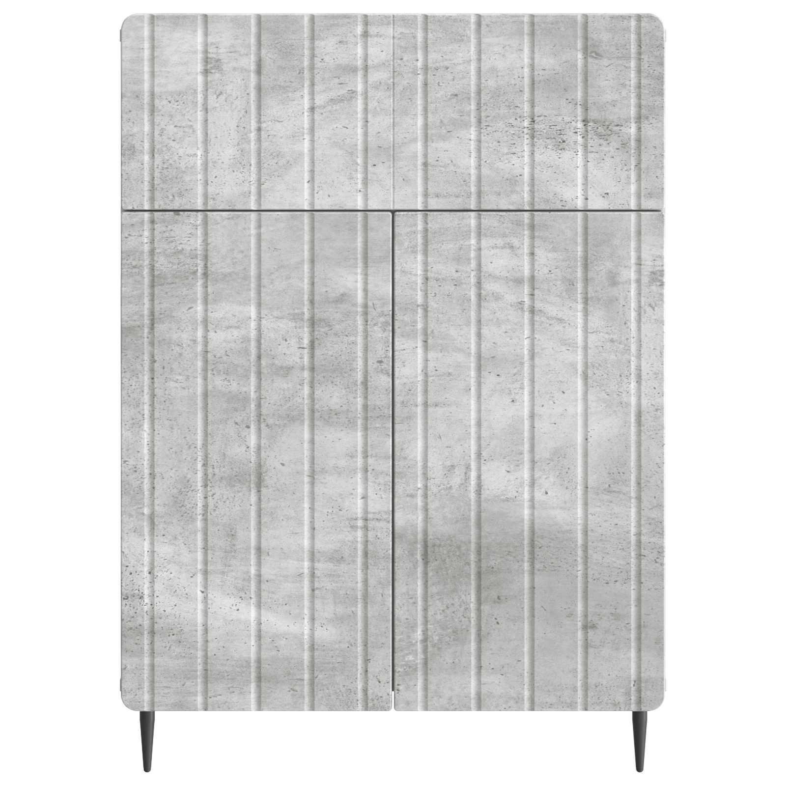 Sideboard Betongrau 66 x 34,5 x 92 cm Holzwerkstoff