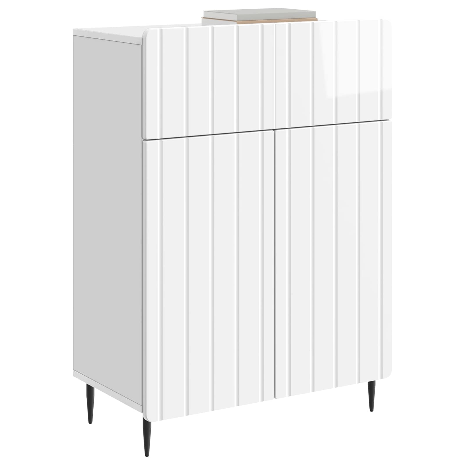 Sideboard Hochglanz Weiß 66 x 34,5 x 92 cm Holzwerkstoff