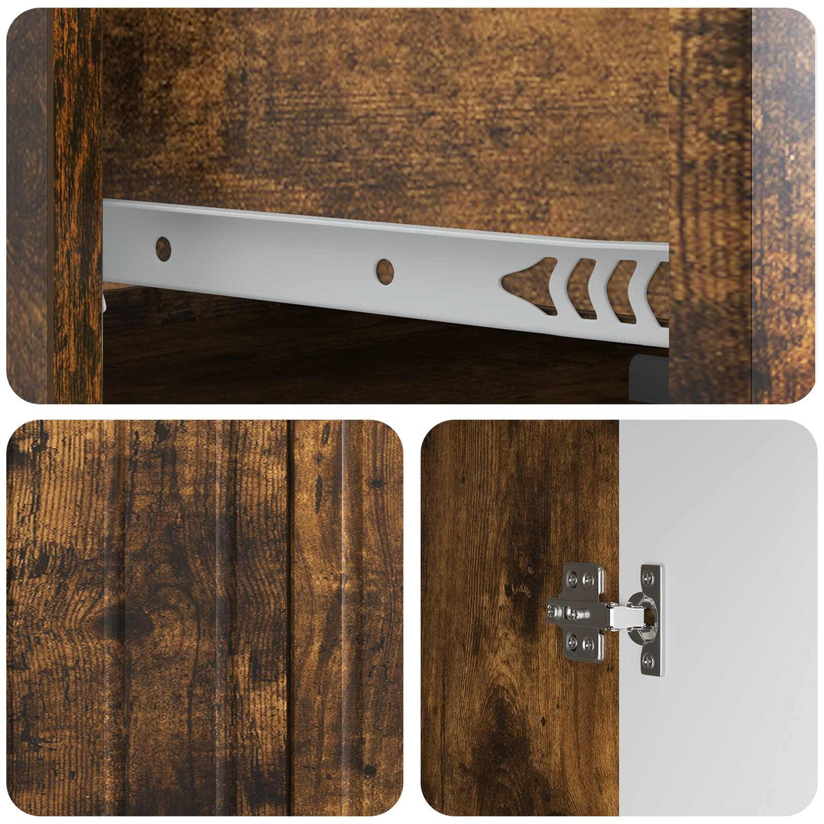 Sideboard Räuchereiche 66 x 34,5 x 92 cm Holzwerkstoff