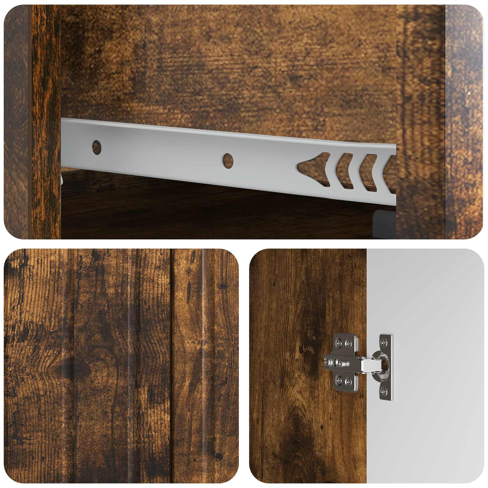 Sideboard Räuchereiche 66 x 34,5 x 92 cm Holzwerkstoff