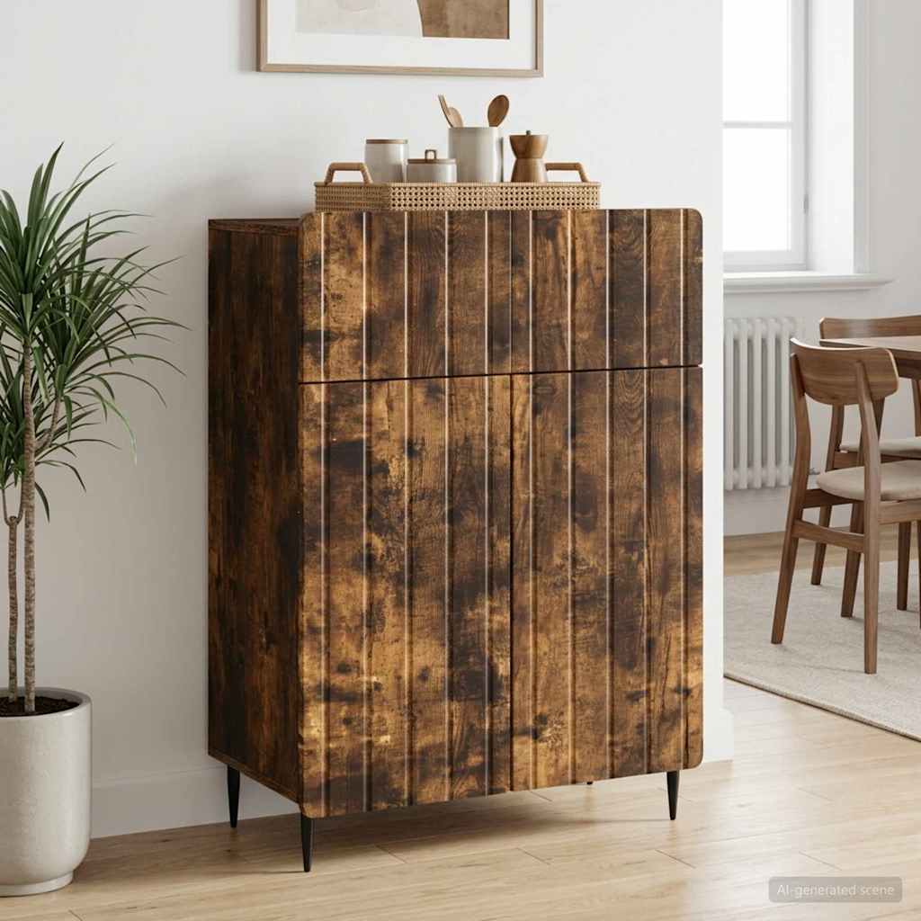 Sideboard Räuchereiche 66 x 34,5 x 92 cm Holzwerkstoff