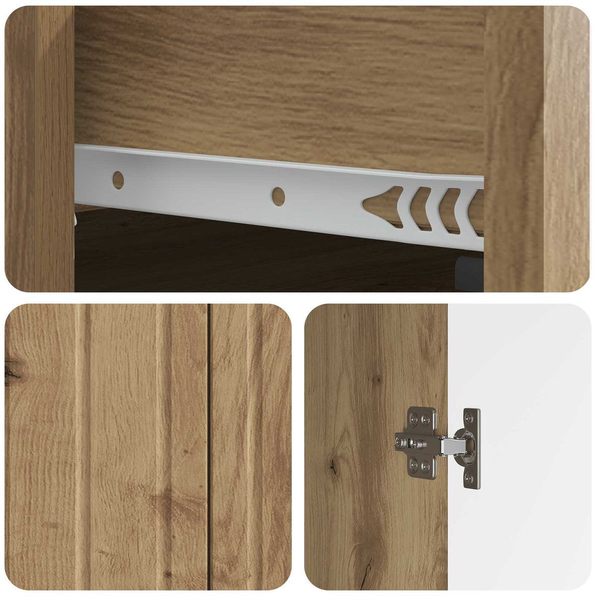 Sideboard Artisan-Eiche 66 x 34,5 x 92 cm Holzwerkstoff