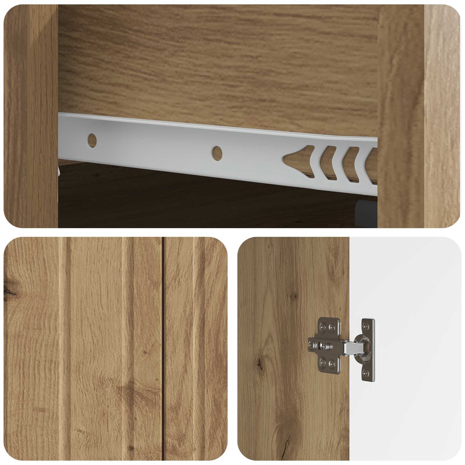Sideboard Artisan-Eiche 66 x 34,5 x 92 cm Holzwerkstoff
