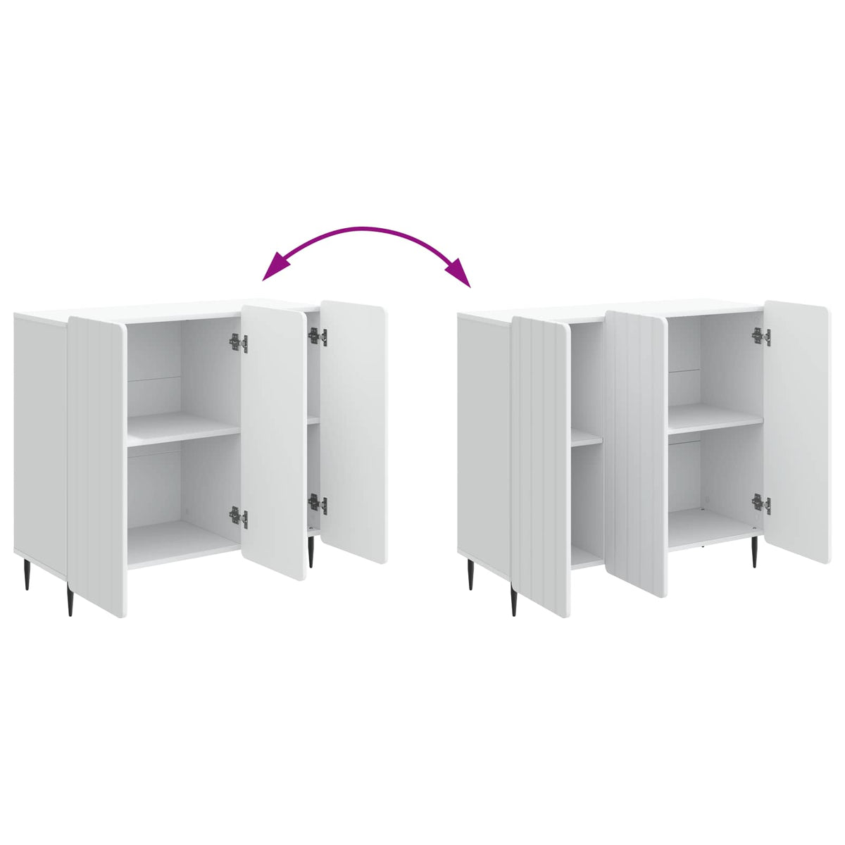 Sideboard Weiß 89 x 34,5 x 82 cm Holzwerkstoff