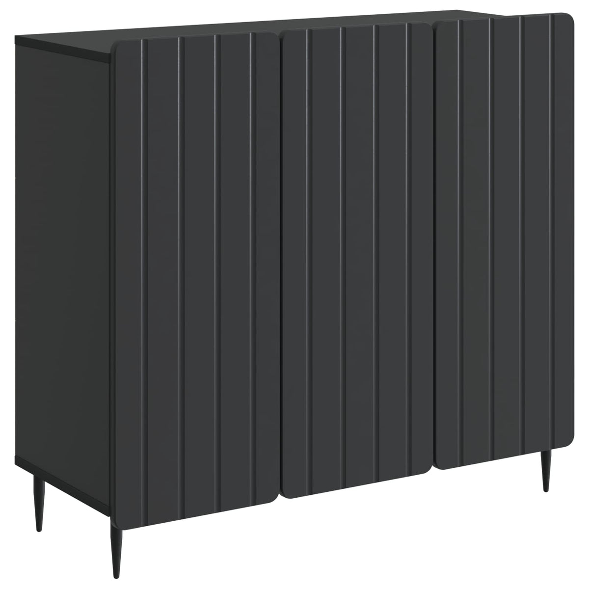 Sideboard Schwarz 89 x 34,5 x 82 cm Holzwerkstoff