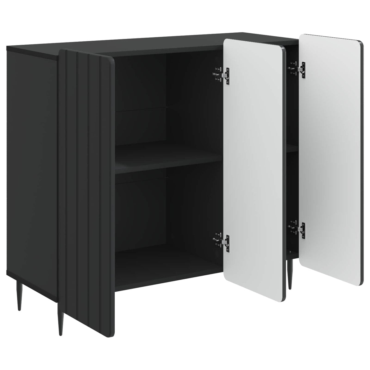 Sideboard Schwarz 89 x 34,5 x 82 cm Holzwerkstoff