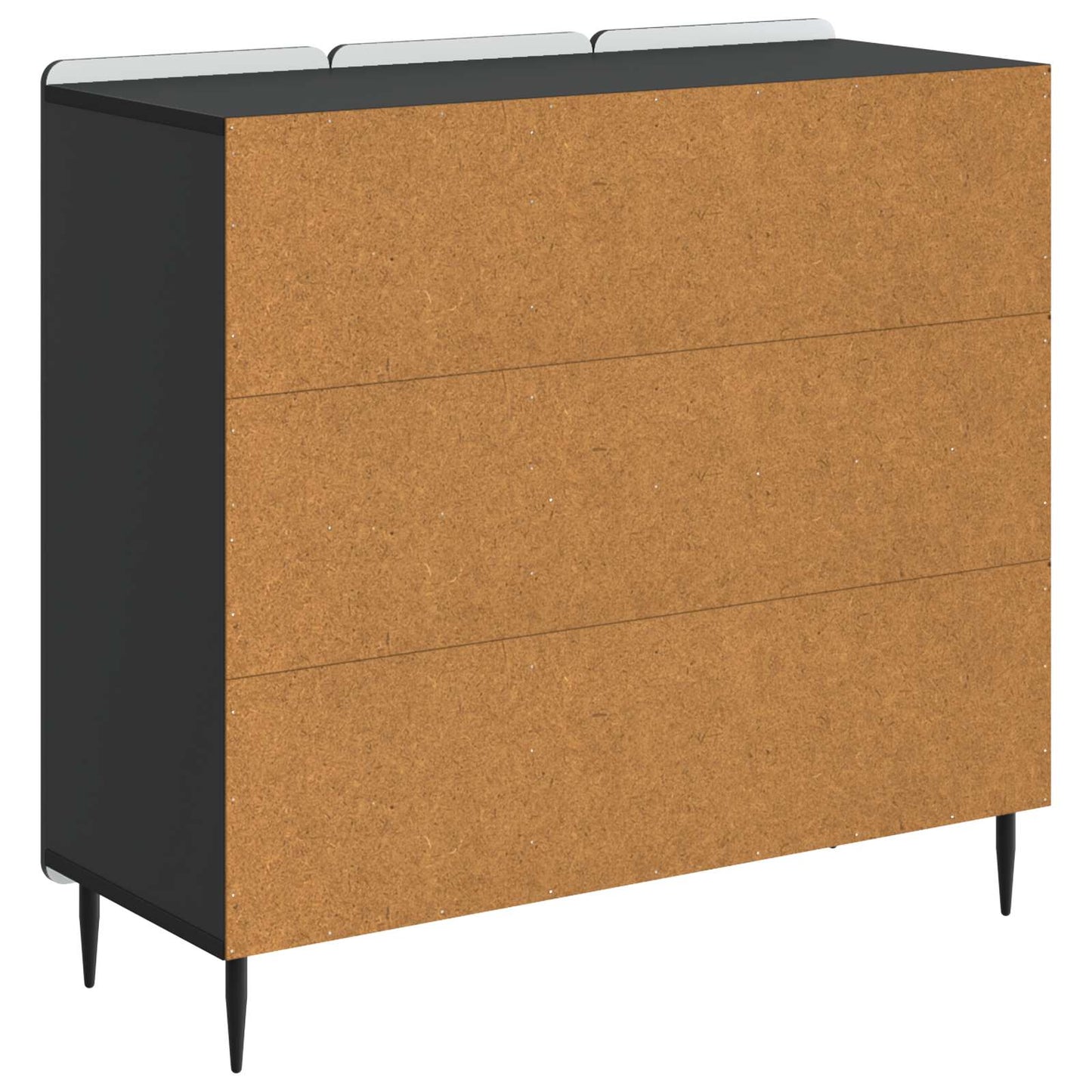 Sideboard Schwarz 89 x 34,5 x 82 cm Holzwerkstoff