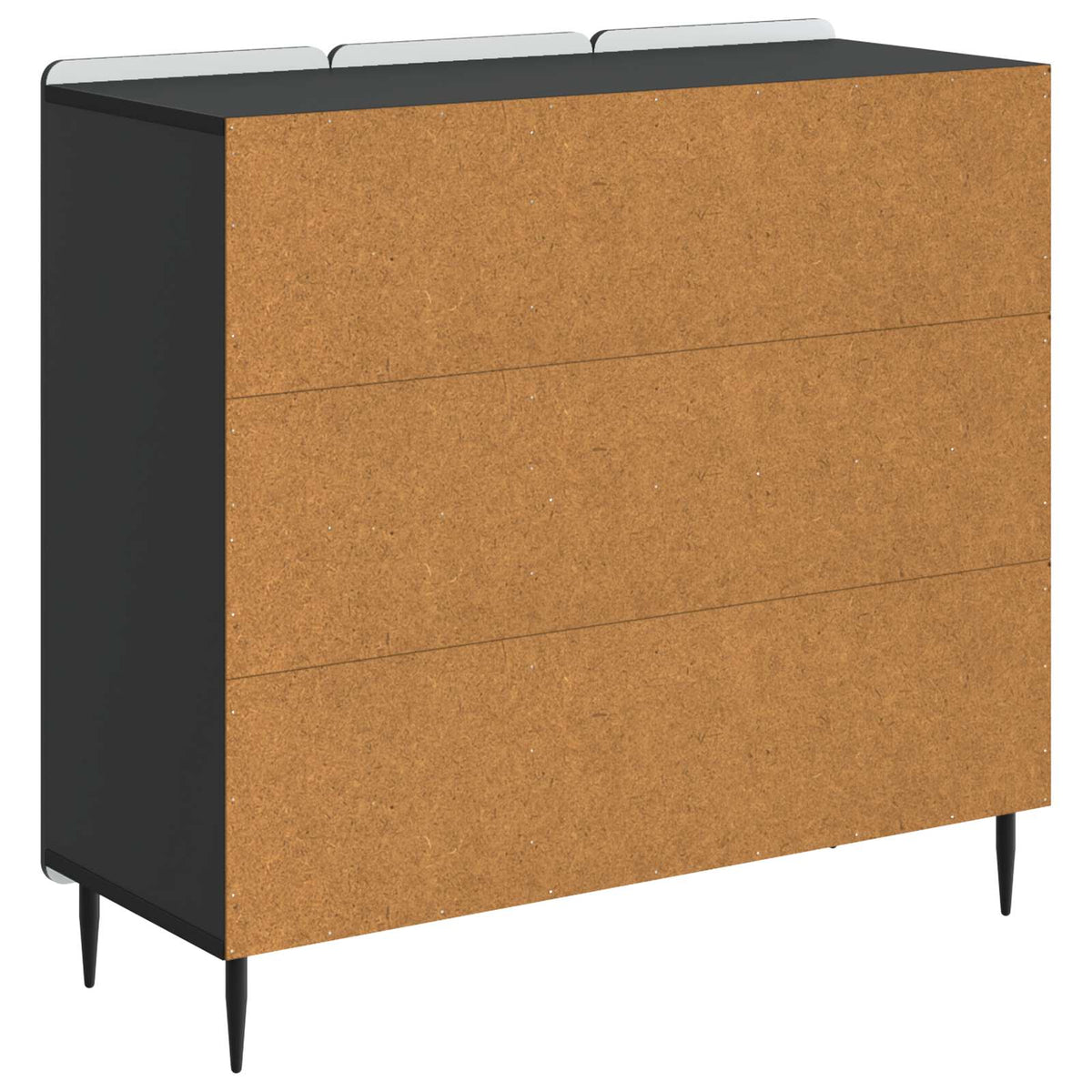 Sideboard Schwarz 89 x 34,5 x 82 cm Holzwerkstoff